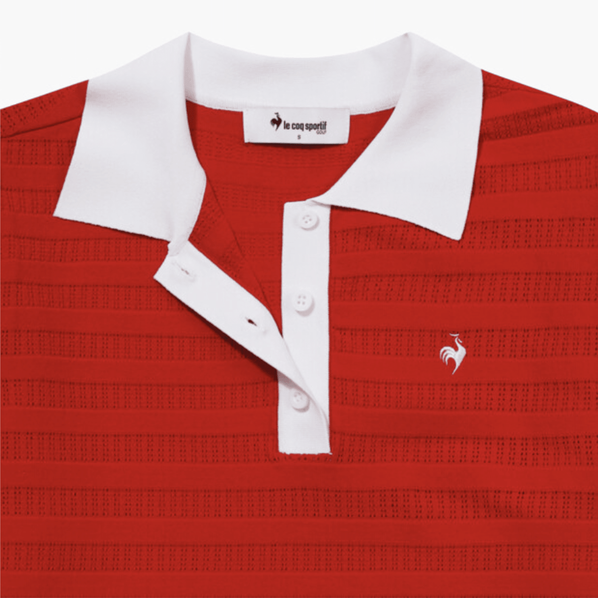 Women's Contrast Collar Polo - Red - Erthe Golf