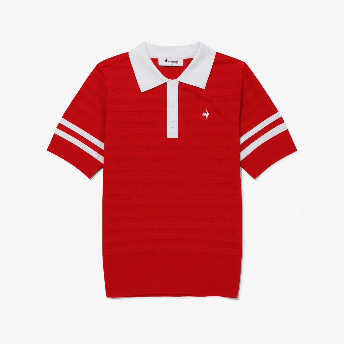 Women's Contrast Collar Polo - Red - Erthe Golf