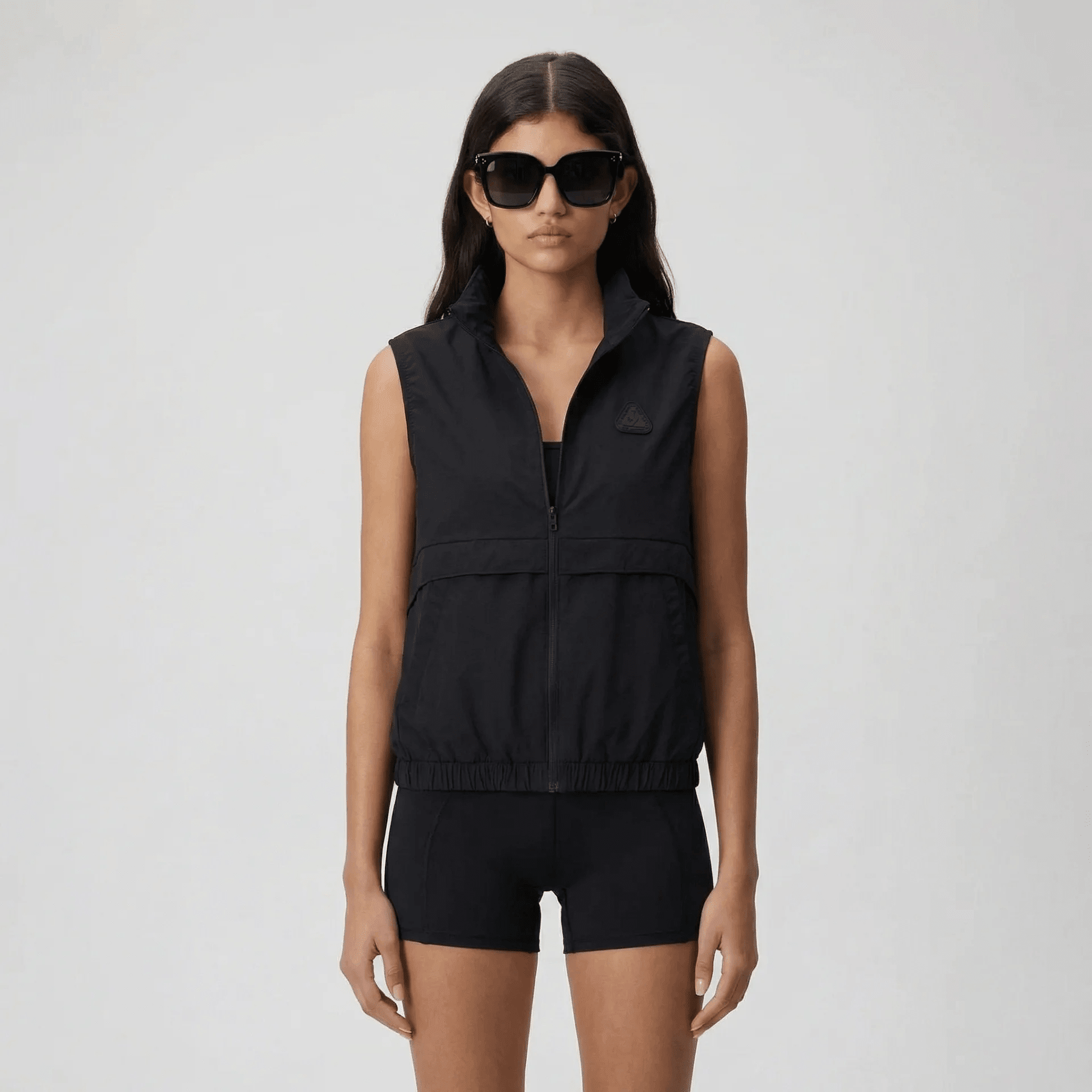 Women's Rooster Woven Stretch Vest - Black - Erthe Golf