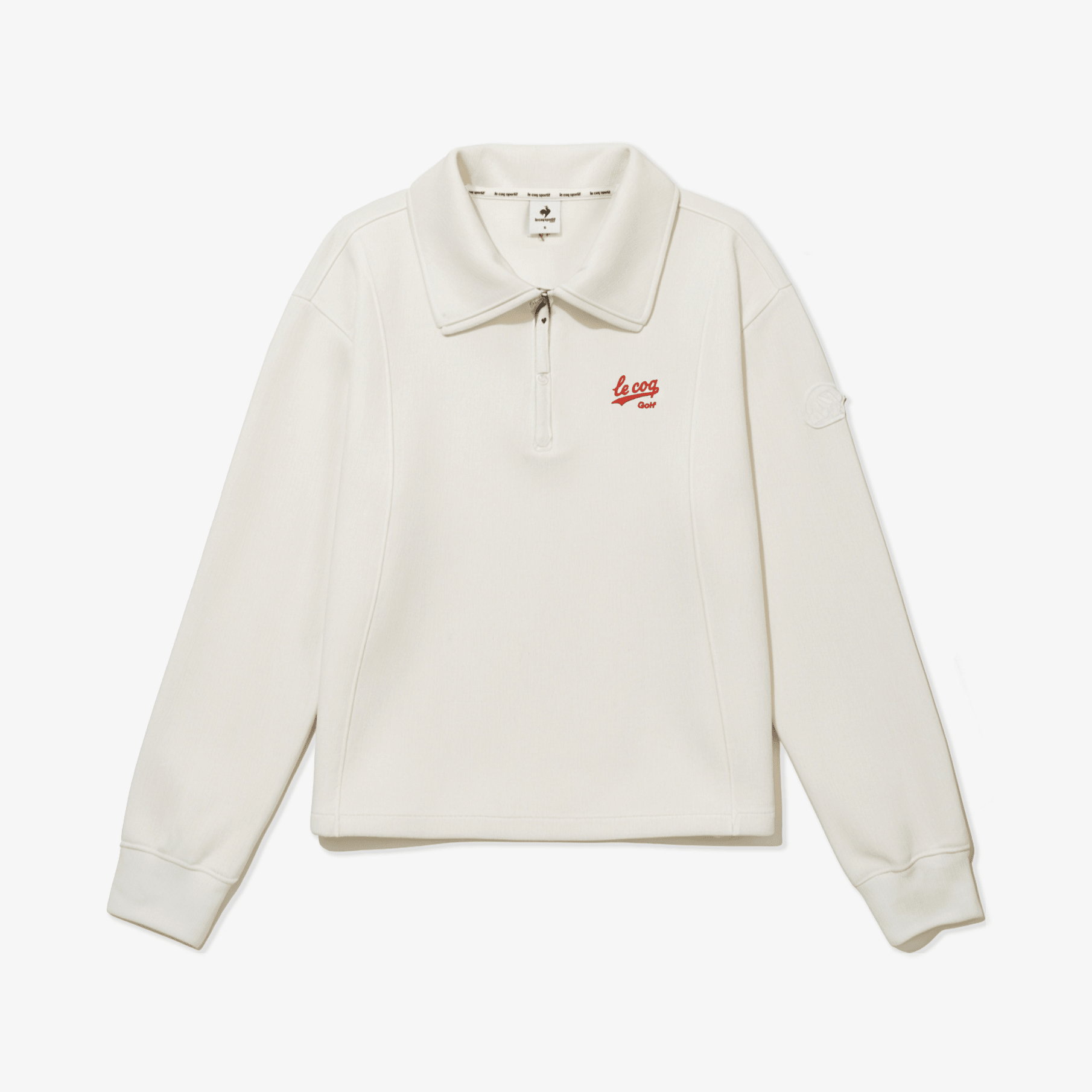 Women's Neoprene Half Zip Pullover - White - Erthe Golf