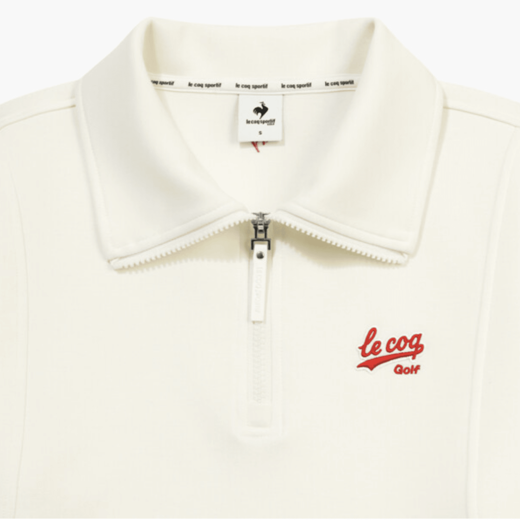 Women's Neoprene Half Zip Pullover - White - Erthe Golf