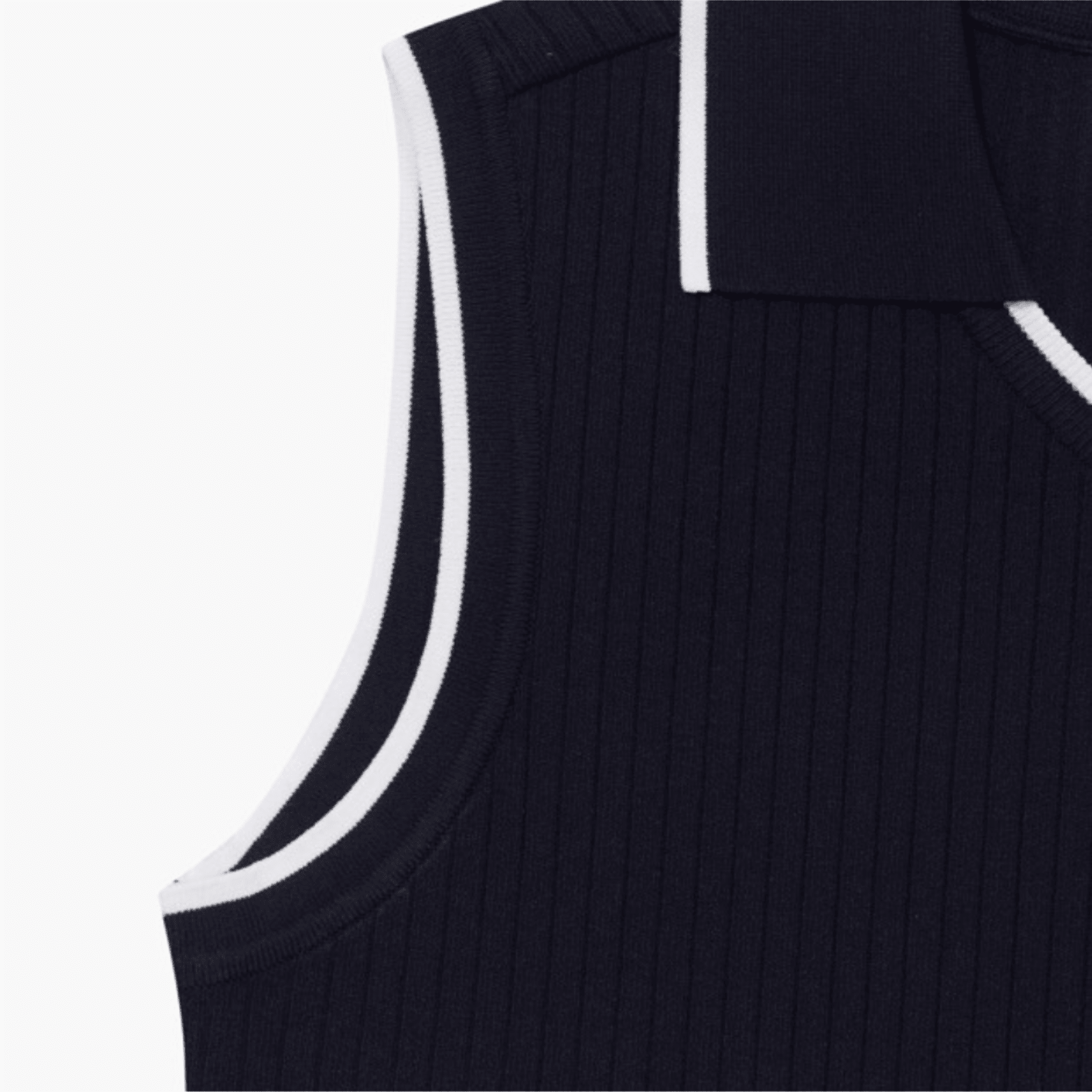 Women's Sleeveless Knit Polo - Navy - Erthe Golf