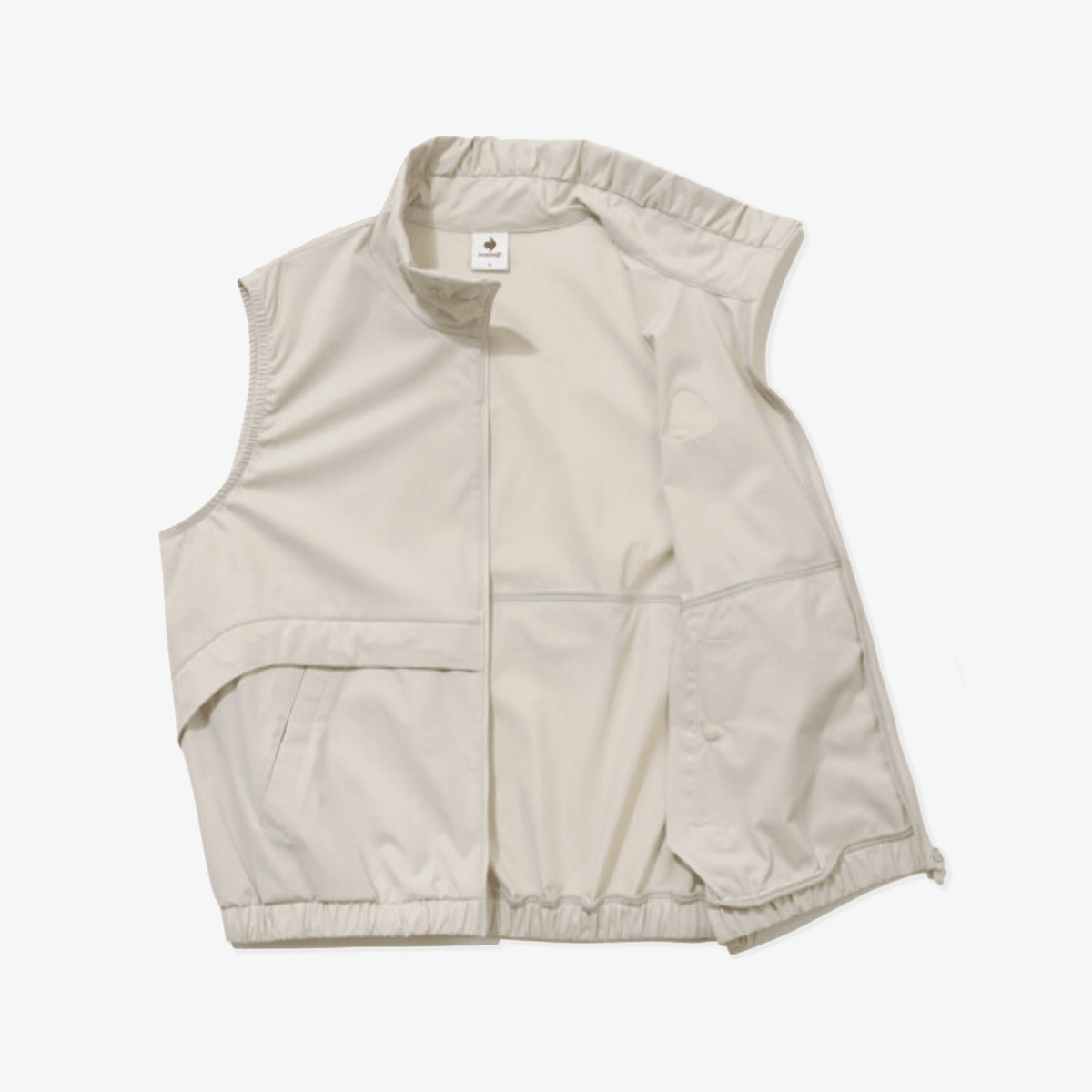 Women's Rooster Woven Stretch Vest - Beige - Erthe Golf