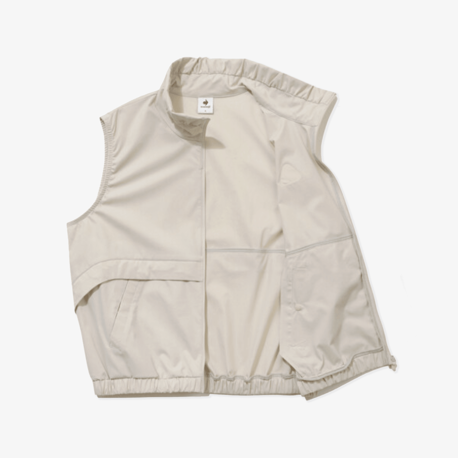 Women's Rooster Woven Stretch Vest - Beige - Erthe Golf