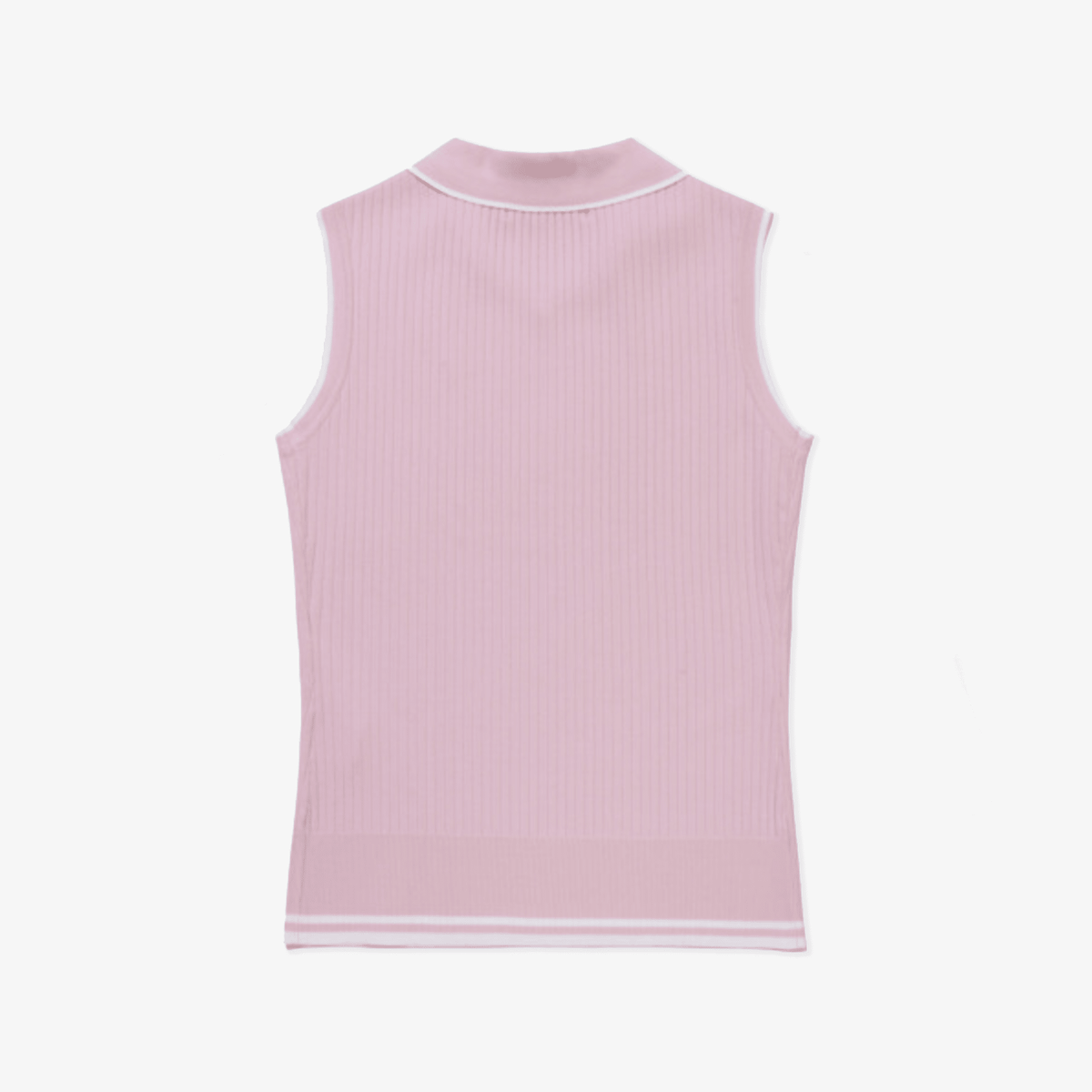 Women's Sleeveless Knit Polo - Pink - Erthe Golf