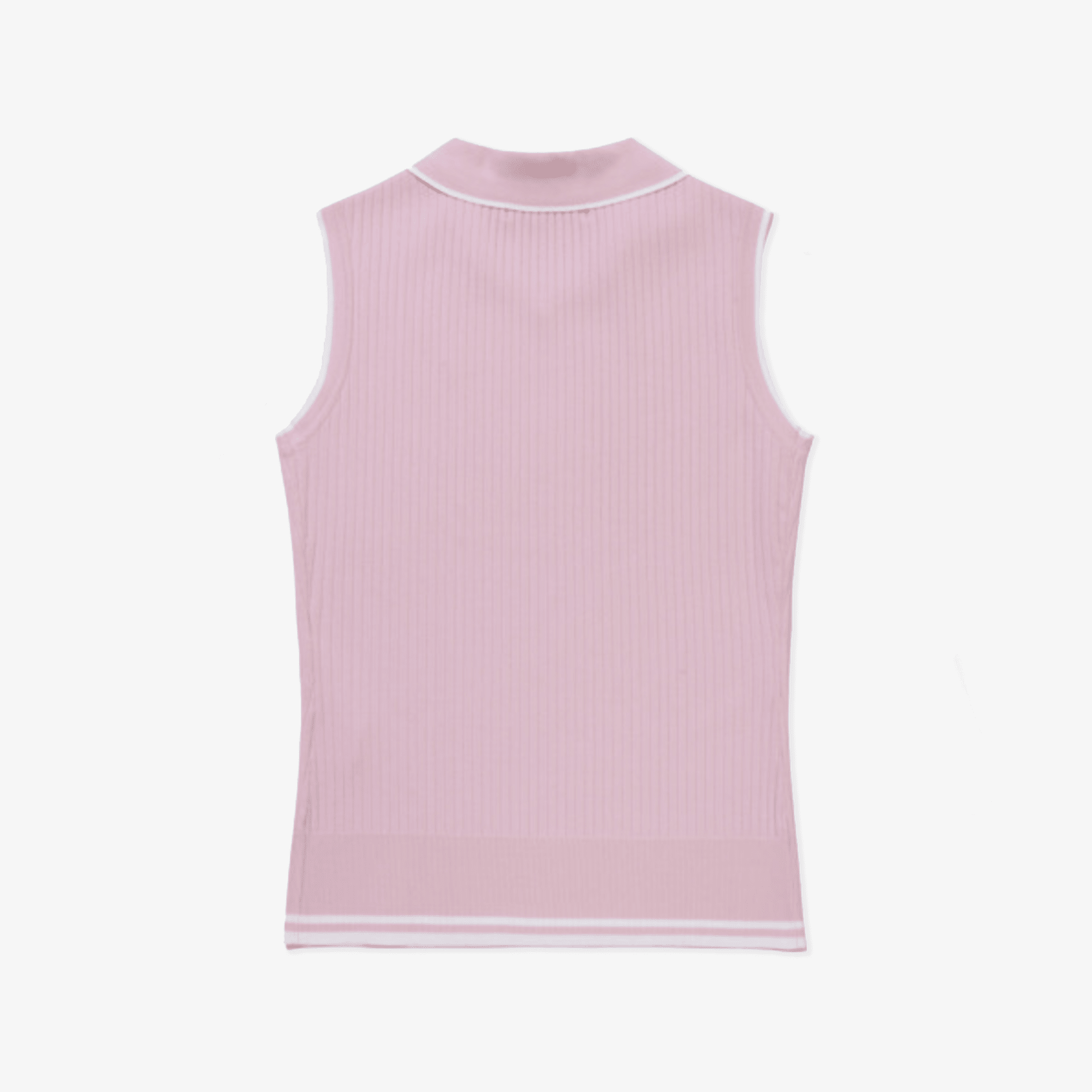 Women's Sleeveless Knit Polo - Pink - Erthe Golf