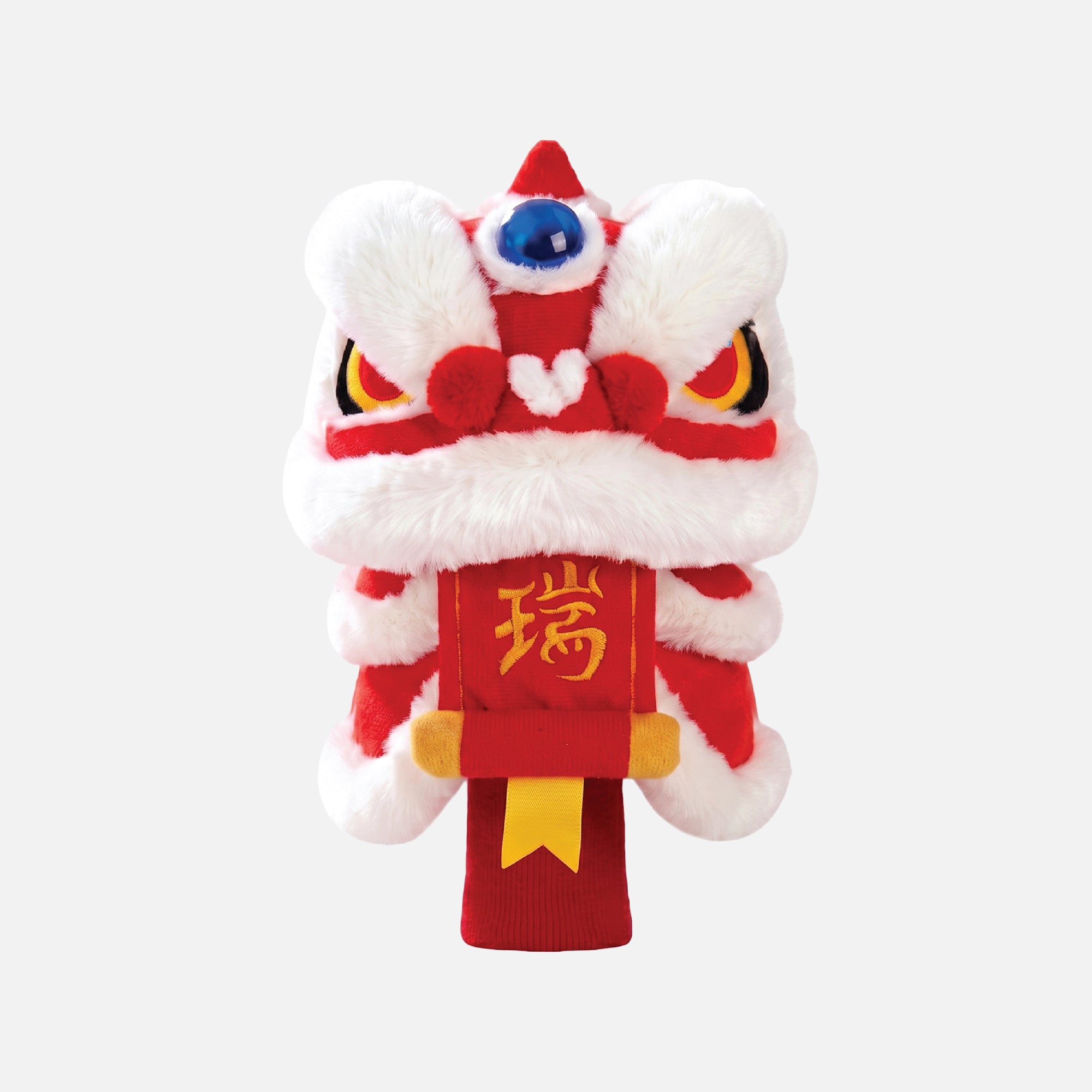 Lion Dance 3-Wood Golf Headcover- White and Red