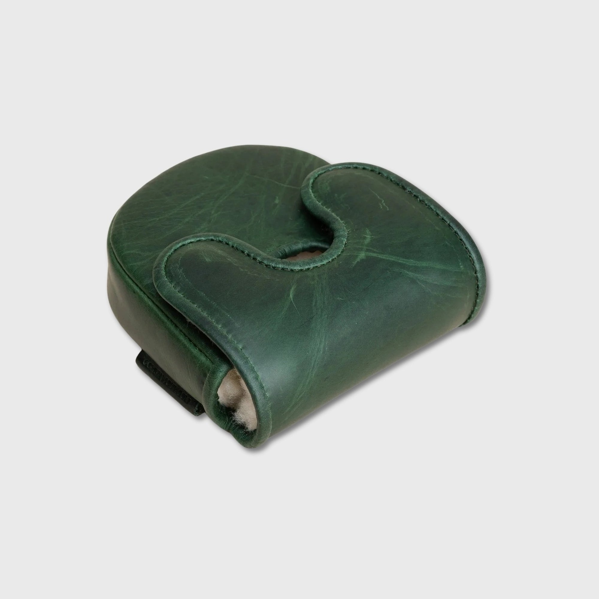 A dark green Center DF3 Putter Cover with a curved cutout, shown on a light gray background.