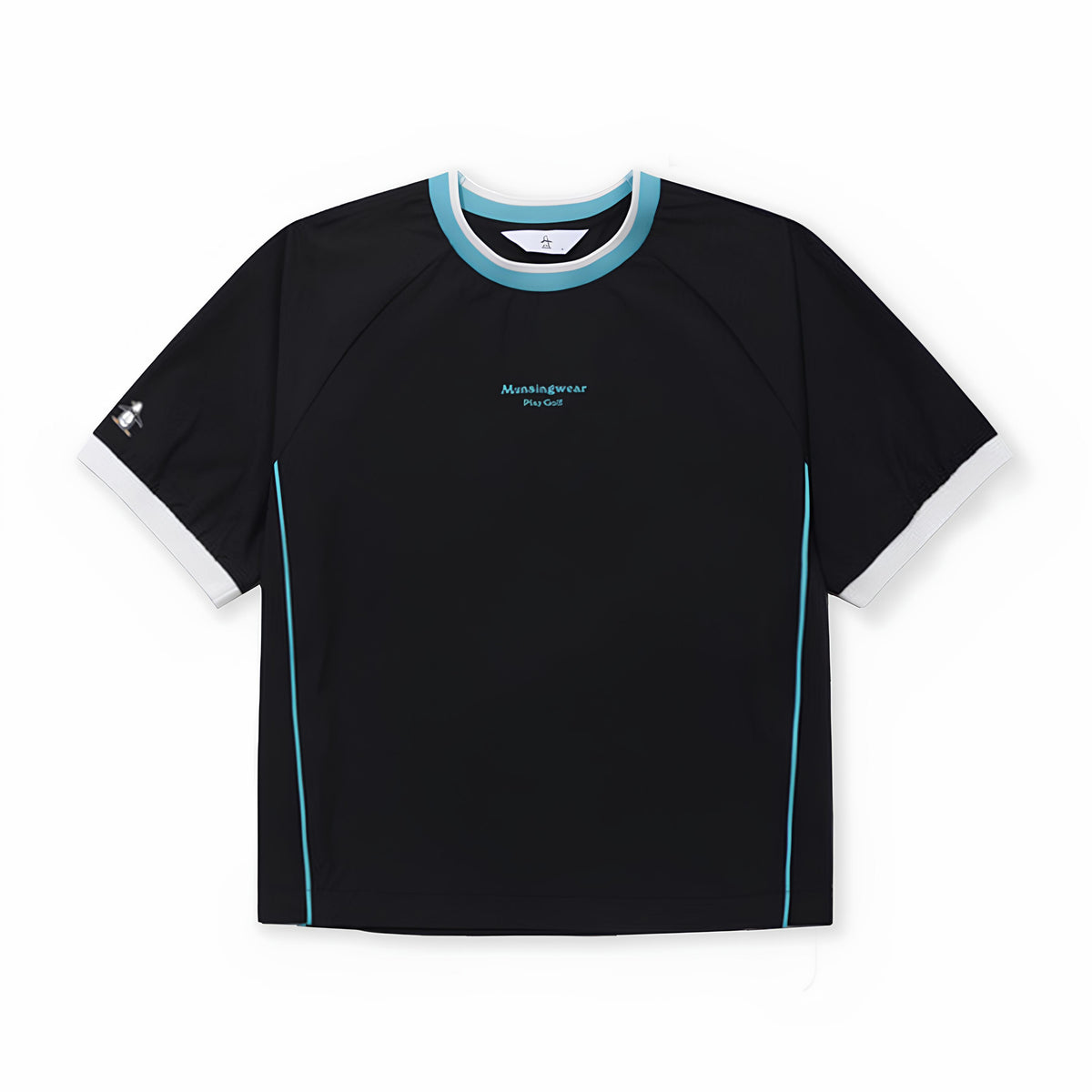 Munsingwear Women's Short - Sleeve Top - Black - Erthe Golf