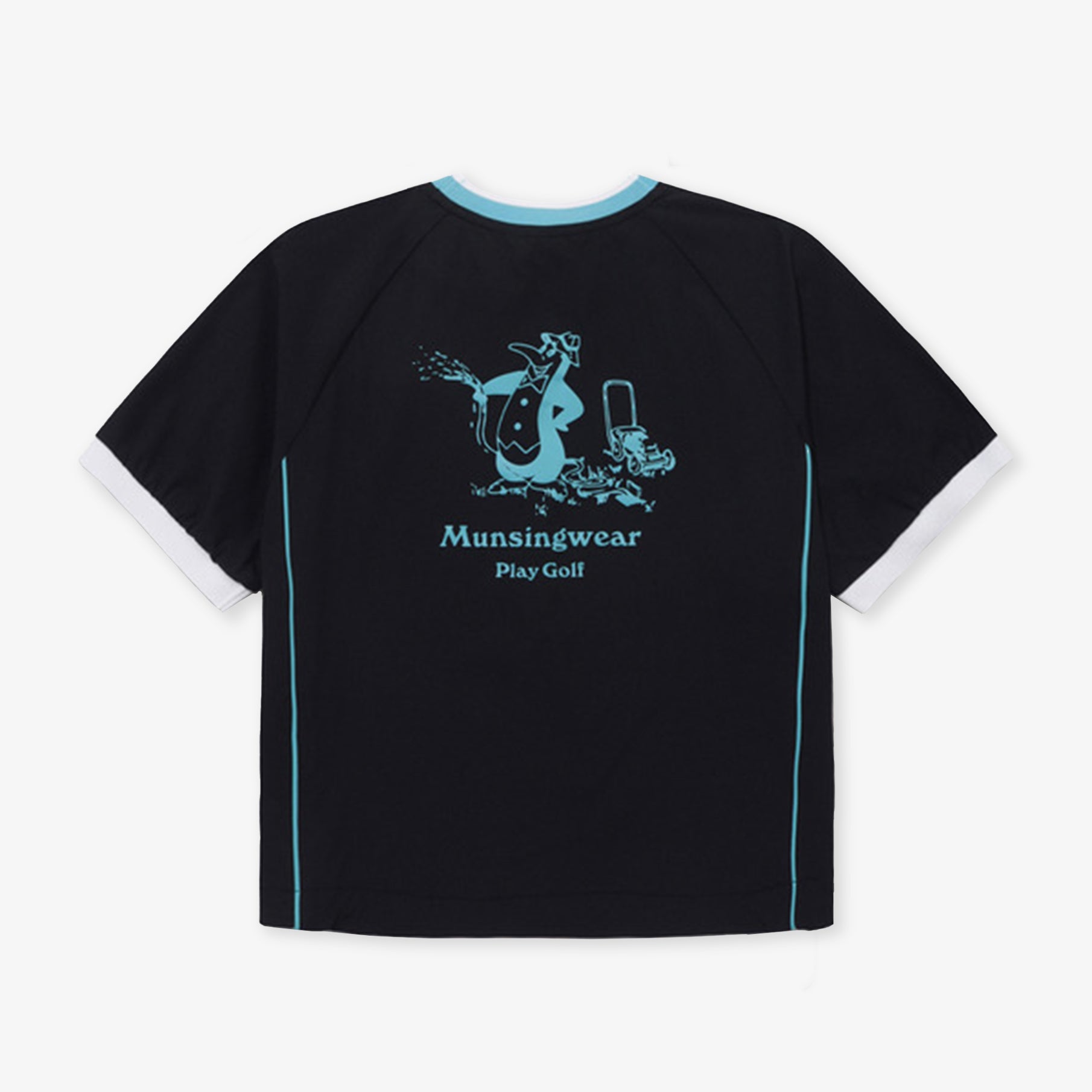 Munsingwear Women's Short - Sleeve Top - Black - Erthe Golf