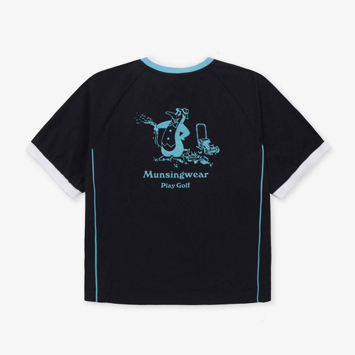 Munsingwear Women's Short - Sleeve Top - Black - Erthe Golf