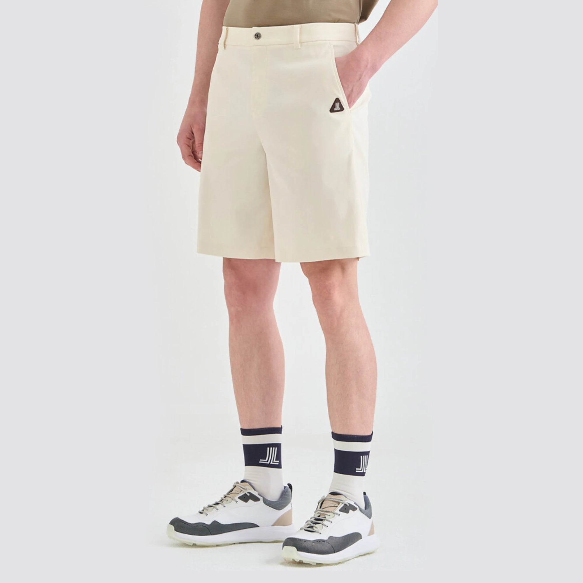 Men's Back - Banded Shorts - Cream - Erthe Golf