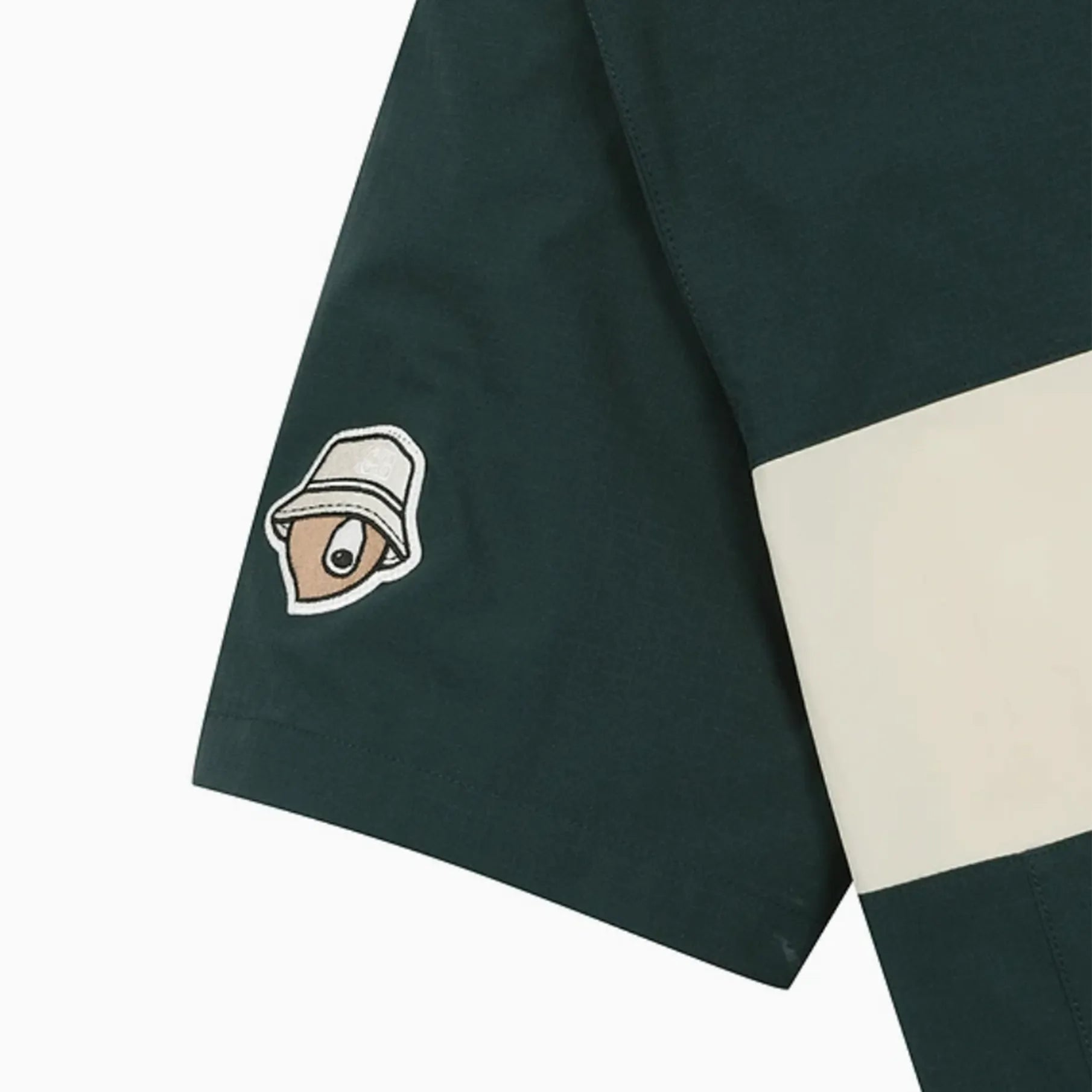 Men's Contrast Half - Zip Pullover - Green - Erthe Golf