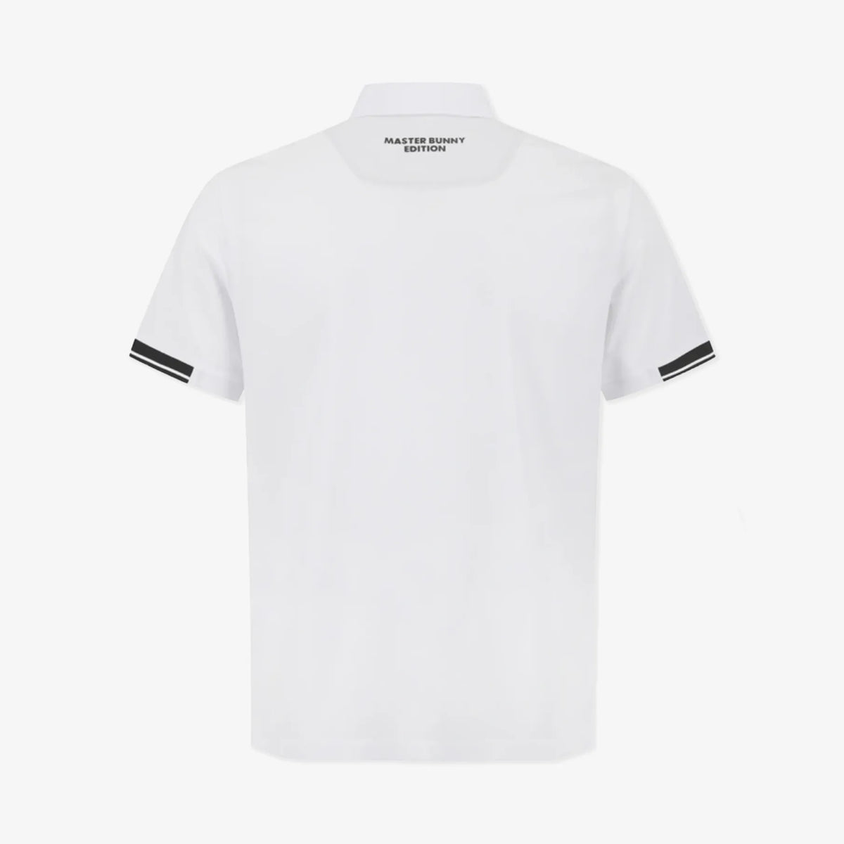 Men's Half - Button Badge Polo - White - Erthe Golf