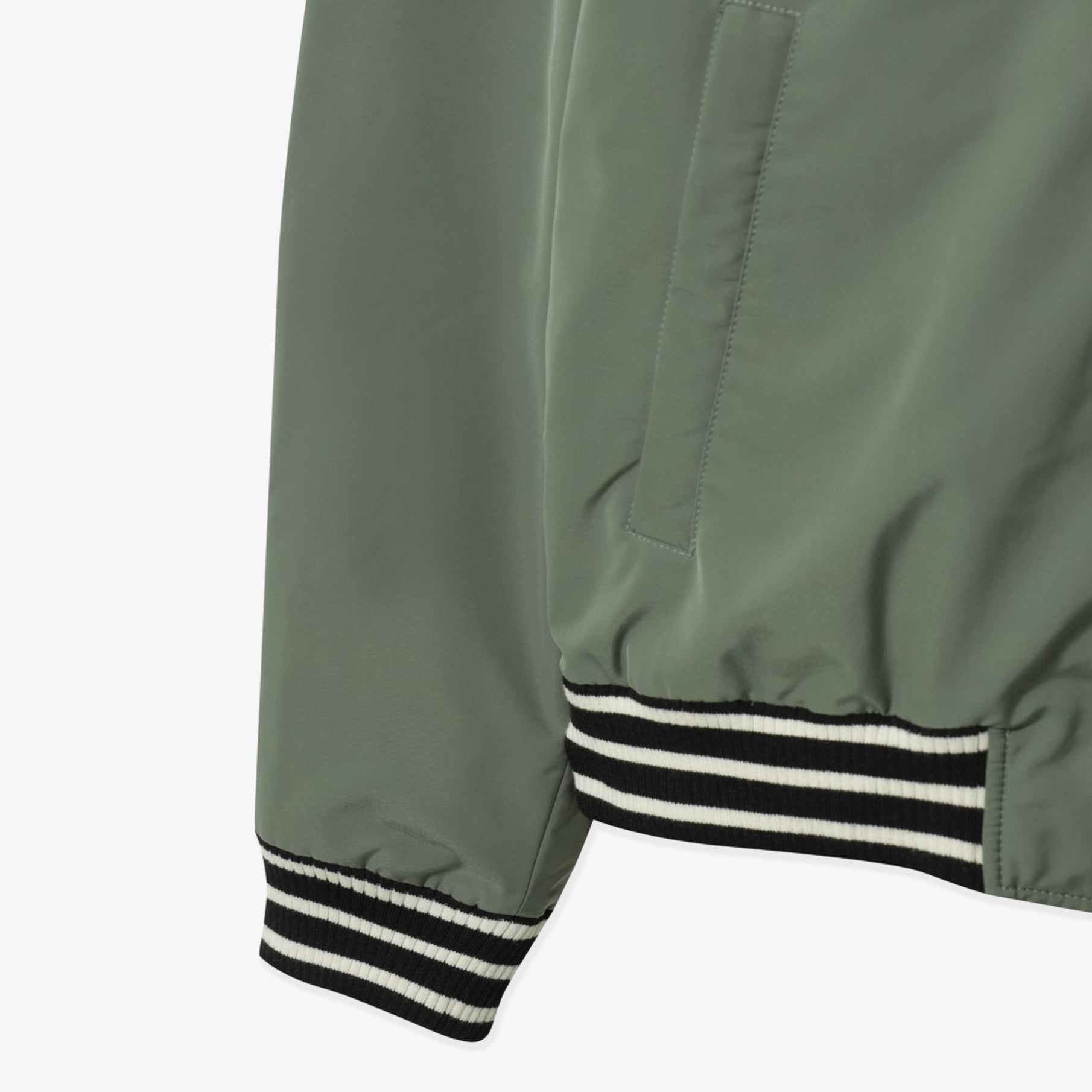 Men&#39;s Padded Varsity Jacket - Olive Green - Erthe Golf