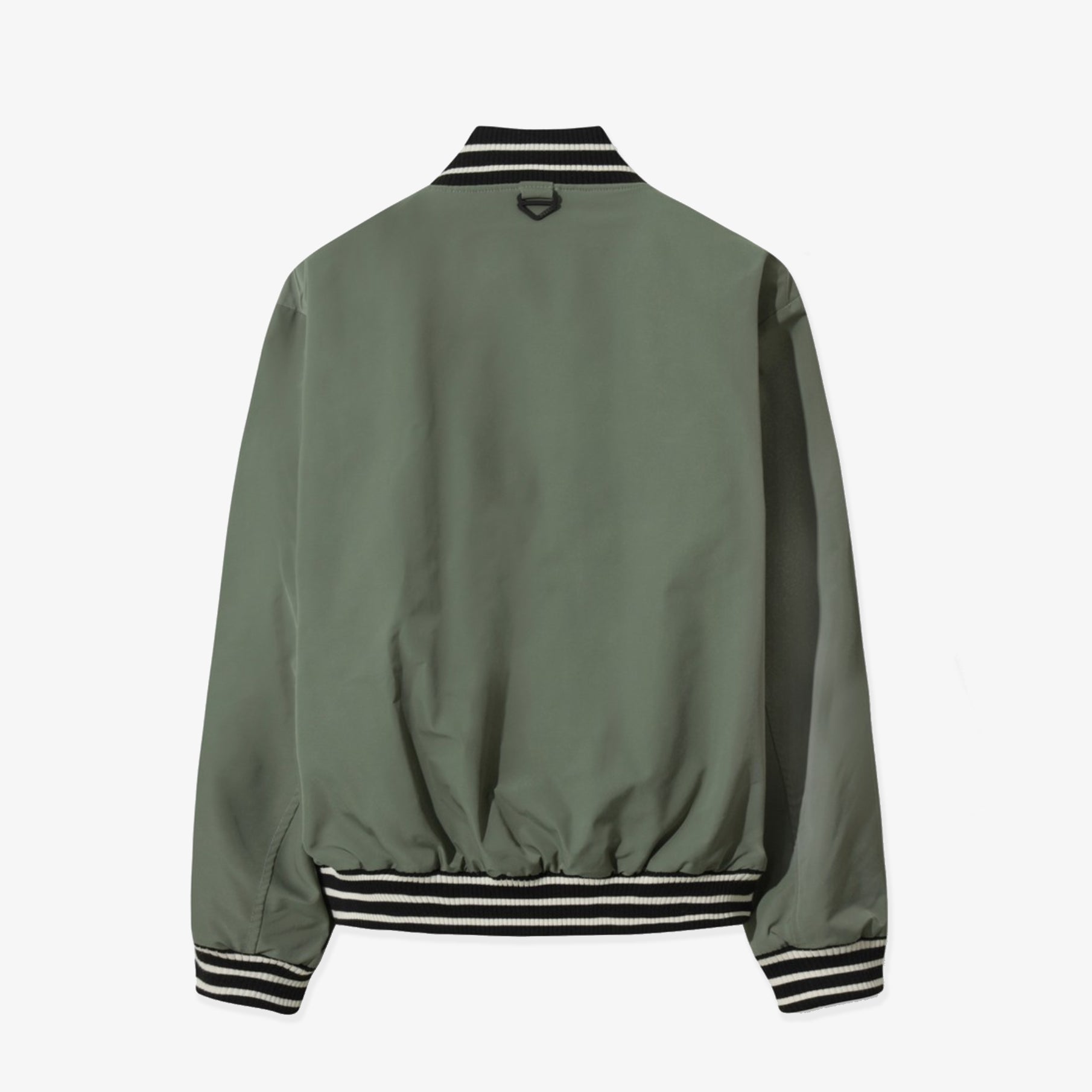 Men&#39;s Padded Varsity Jacket - Olive Green - Erthe Golf