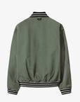 Men's Padded Varsity Jacket - Olive Green - Erthe Golf