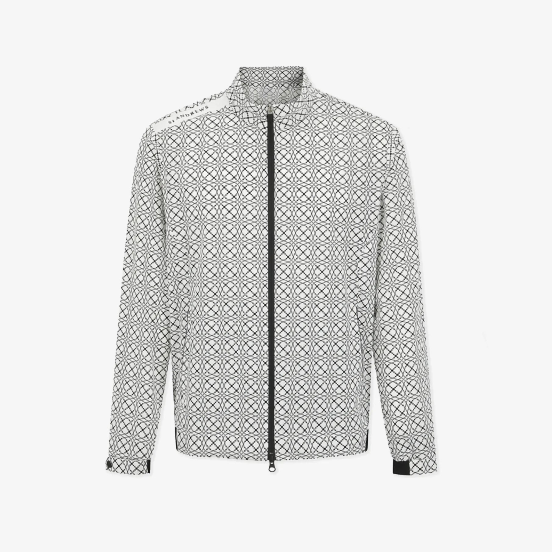 Men's Perforated Zip - Up Jacket - White - Erthe Golf
