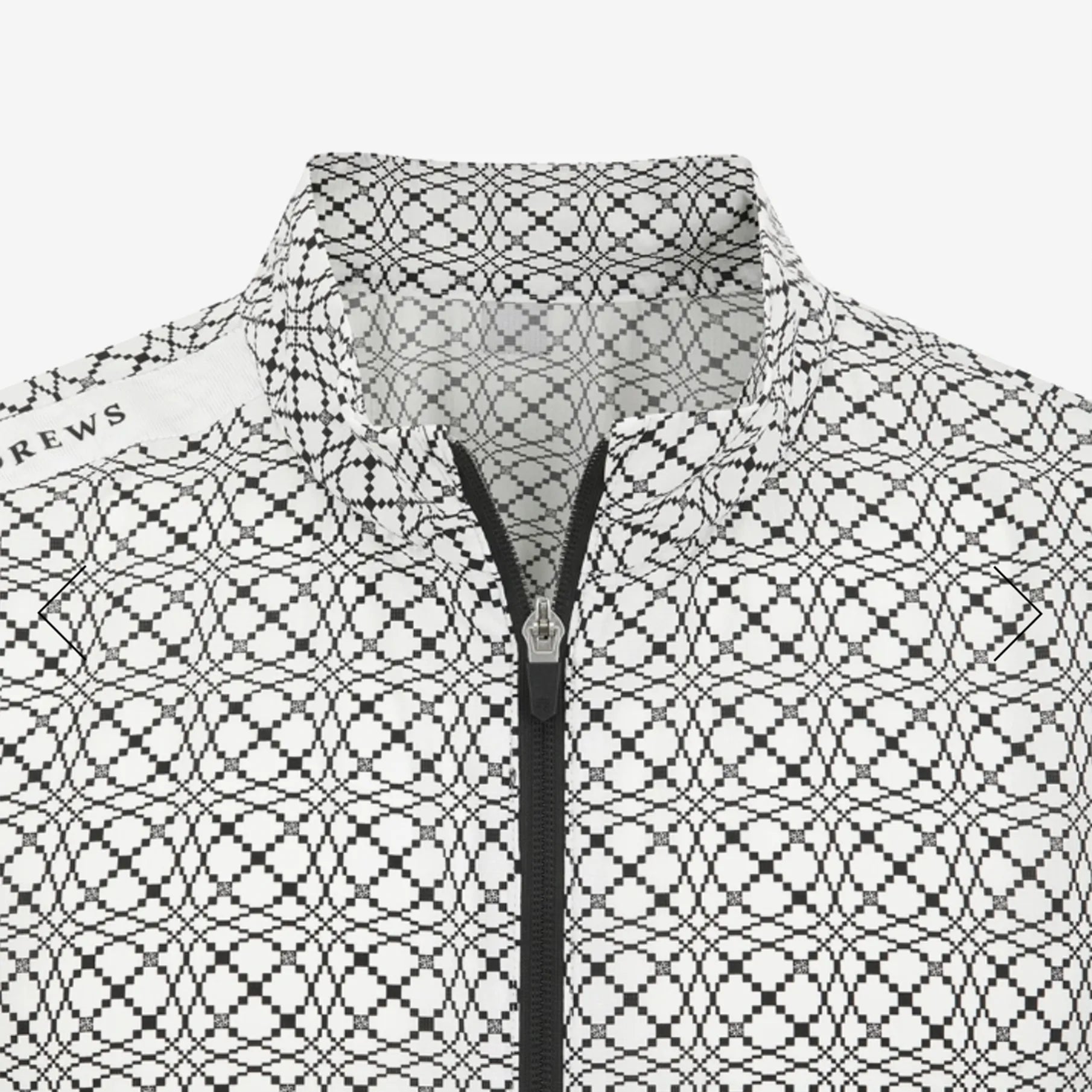 Men's Perforated Zip - Up Jacket - White - Erthe Golf