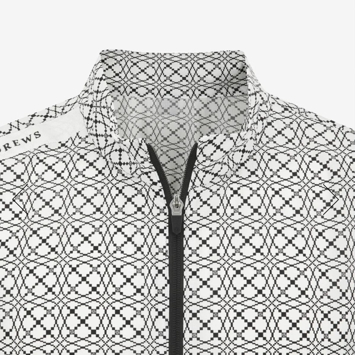 Men's Perforated Zip - Up Jacket - White - Erthe Golf