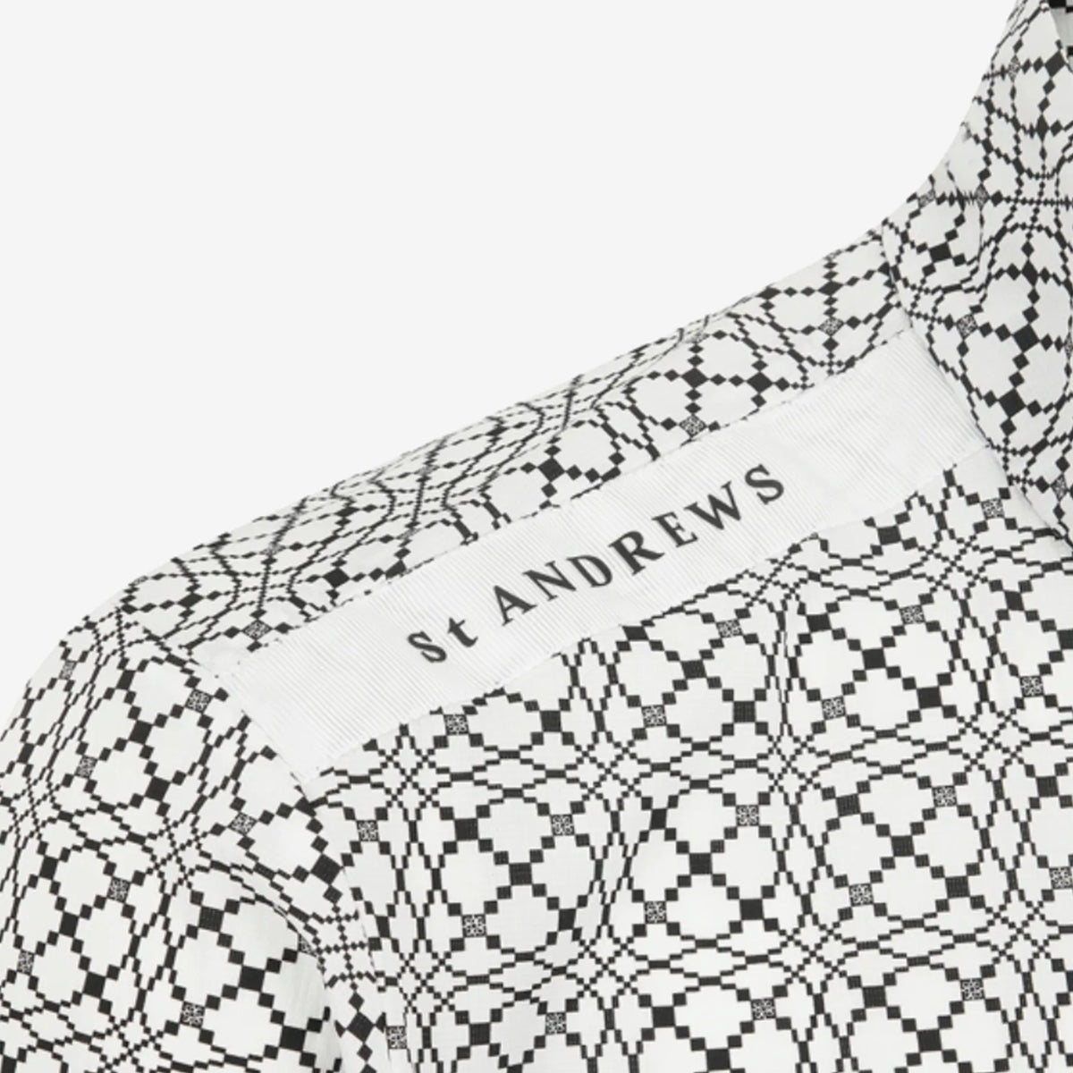 Men's Perforated Zip - Up Jacket - White - Erthe Golf