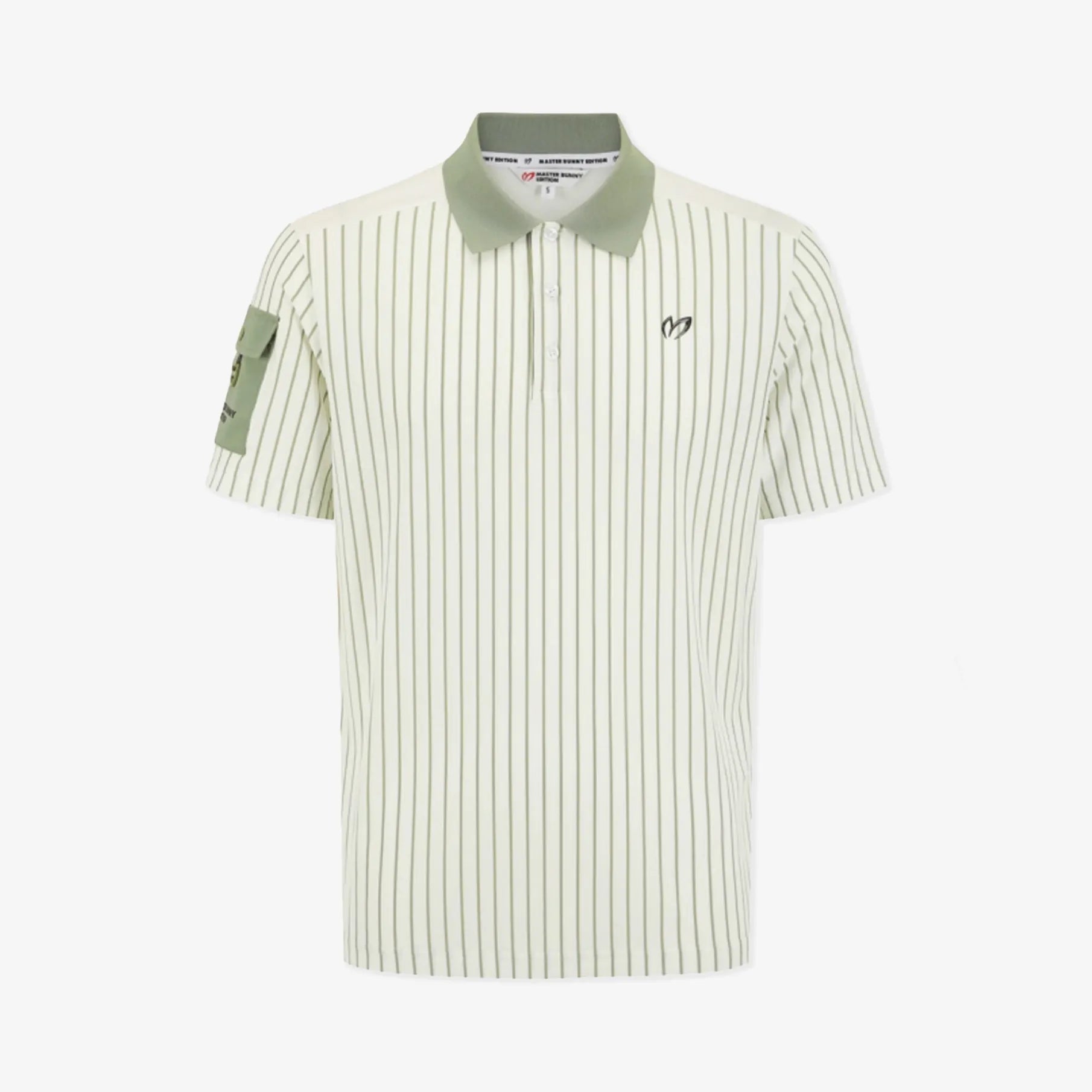 Men's Stripe Polo - Khaki - Erthe Golf