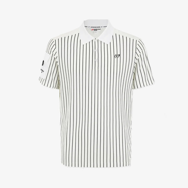 Master Bunny Edition Men's Stripe Polo - White | Erthe Golf