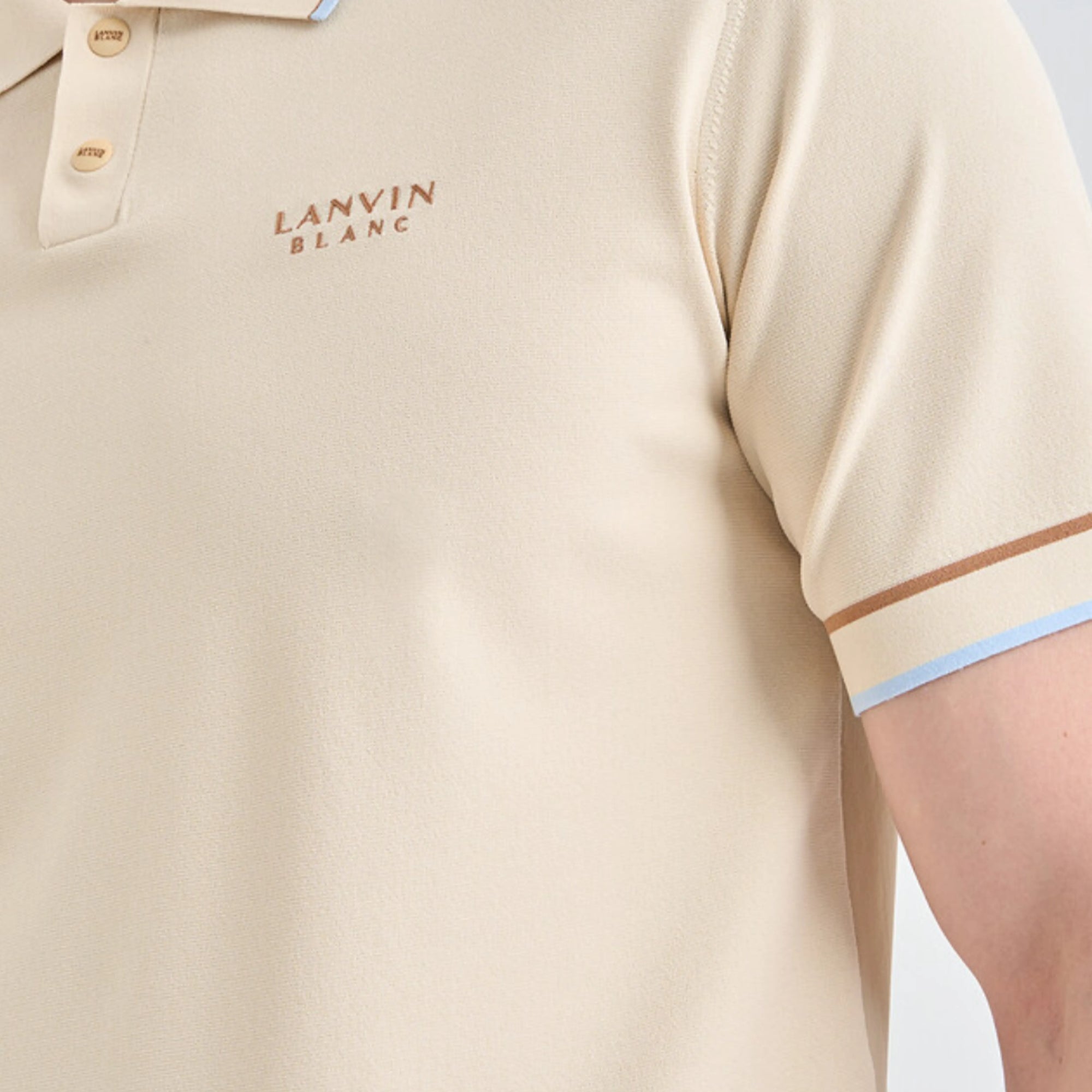 Men's Texture - Block Knit Top - Light Beige - Erthe Golf