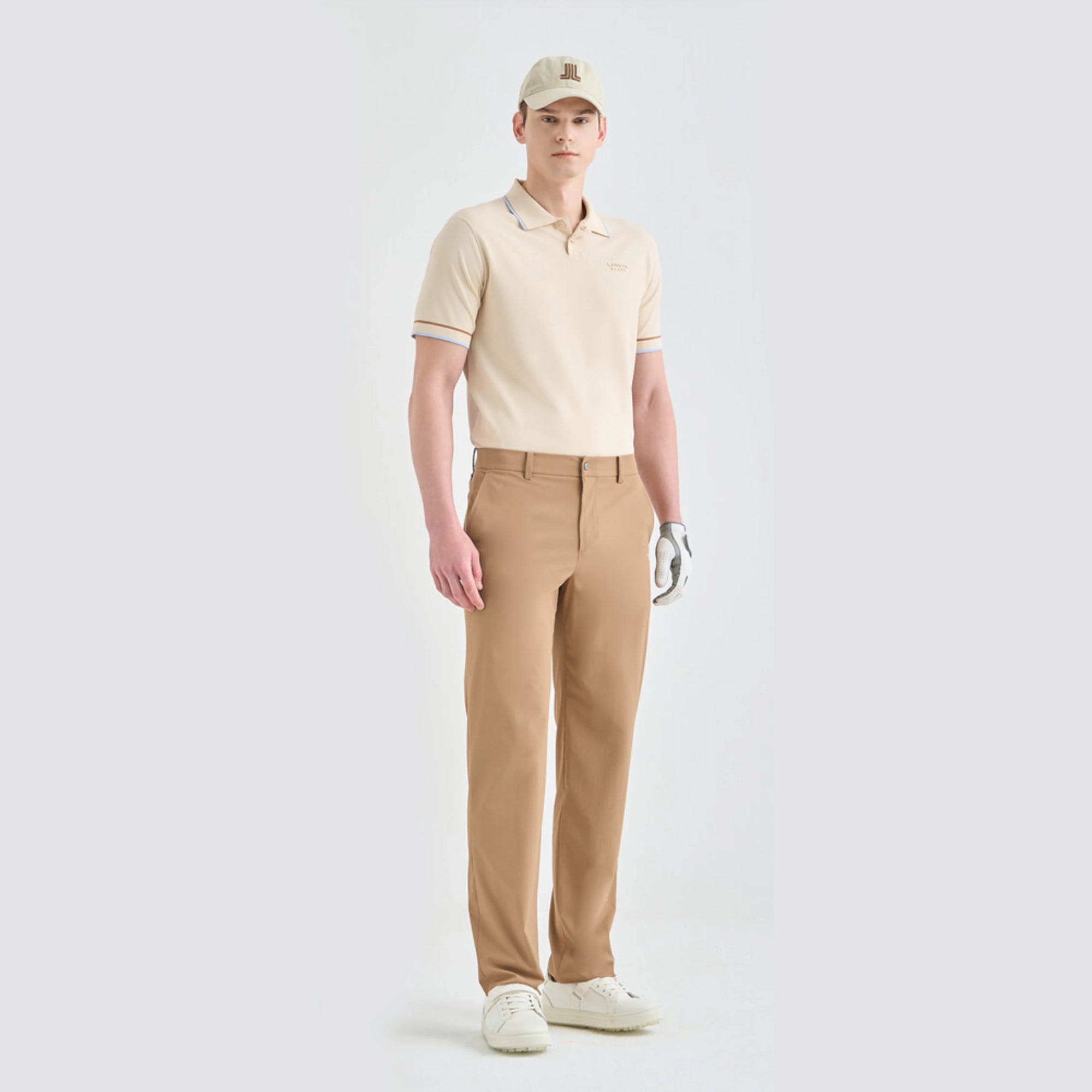 Men's Texture - Block Knit Top - Light Beige - Erthe Golf