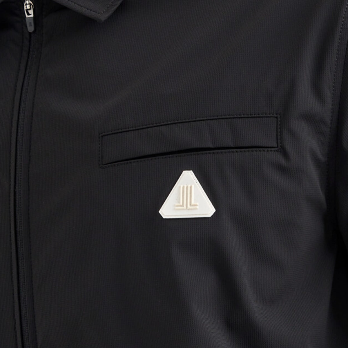 Men's Texture - Block Zip Jacket - Black - Erthe Golf