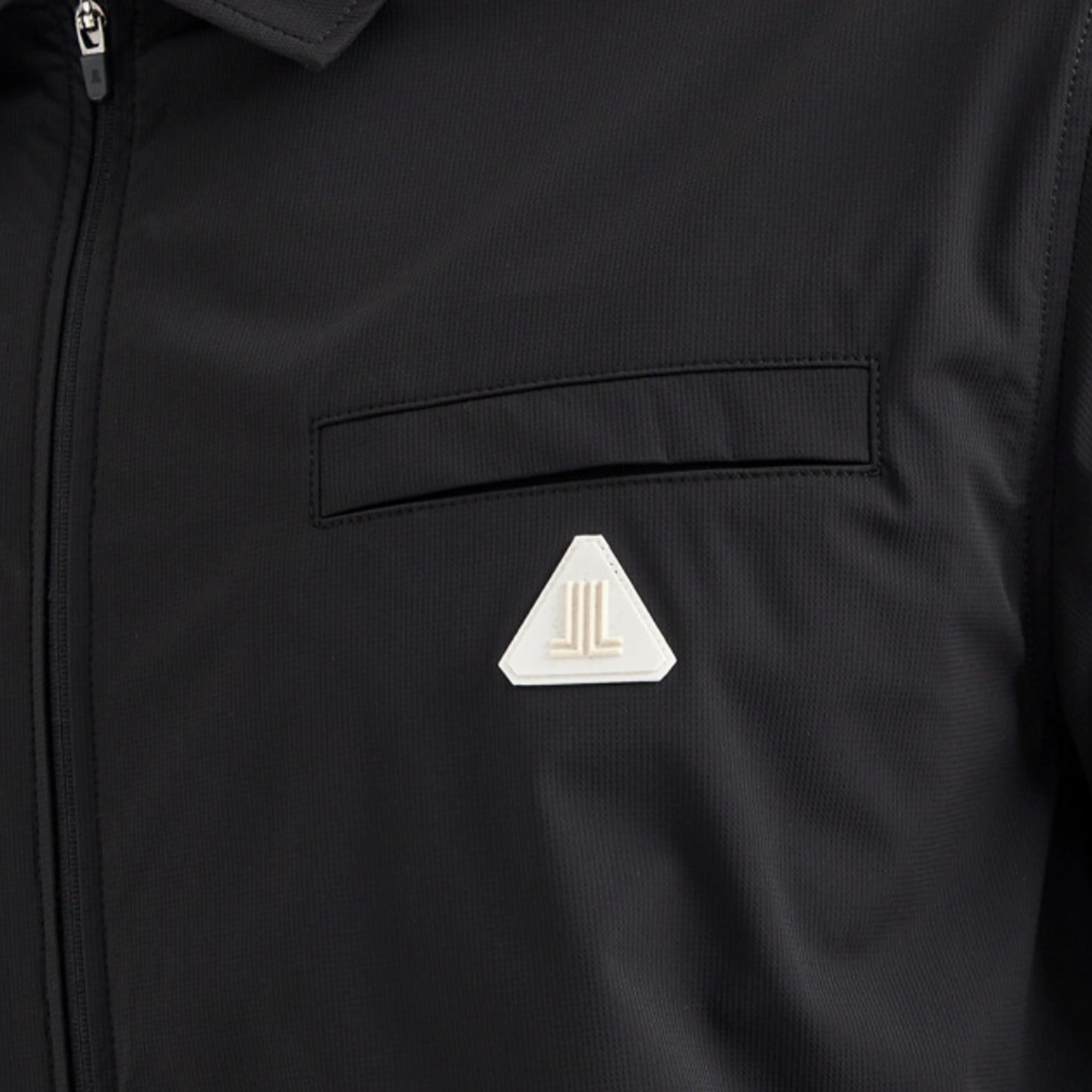 Men's Texture - Block Zip Jacket - Black - Erthe Golf