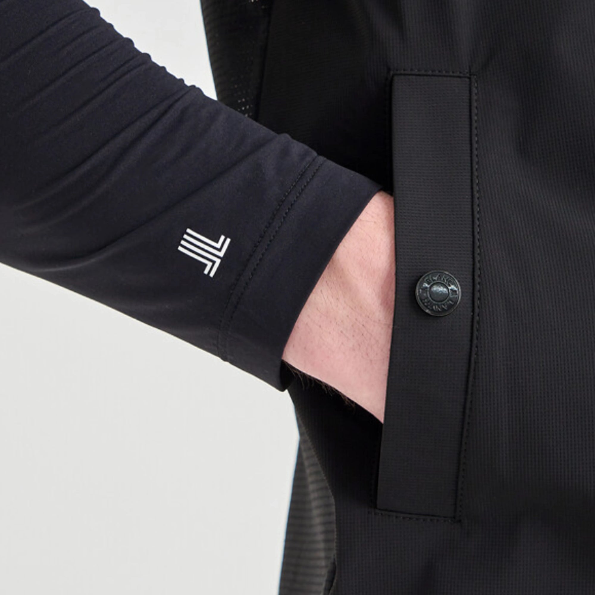 Men's Texture - Block Zip Jacket - Black - Erthe Golf