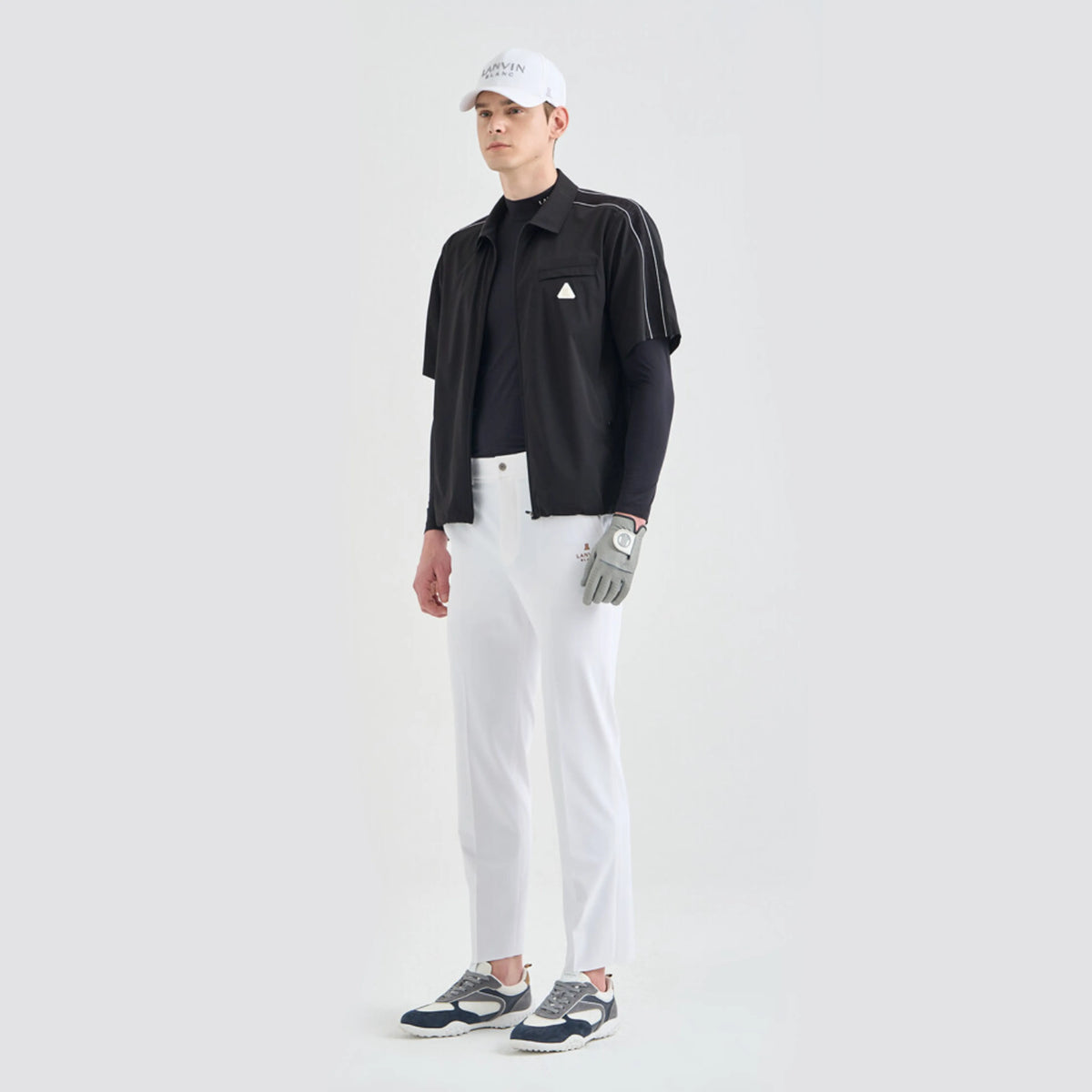 Men's Texture - Block Zip Jacket - Black - Erthe Golf