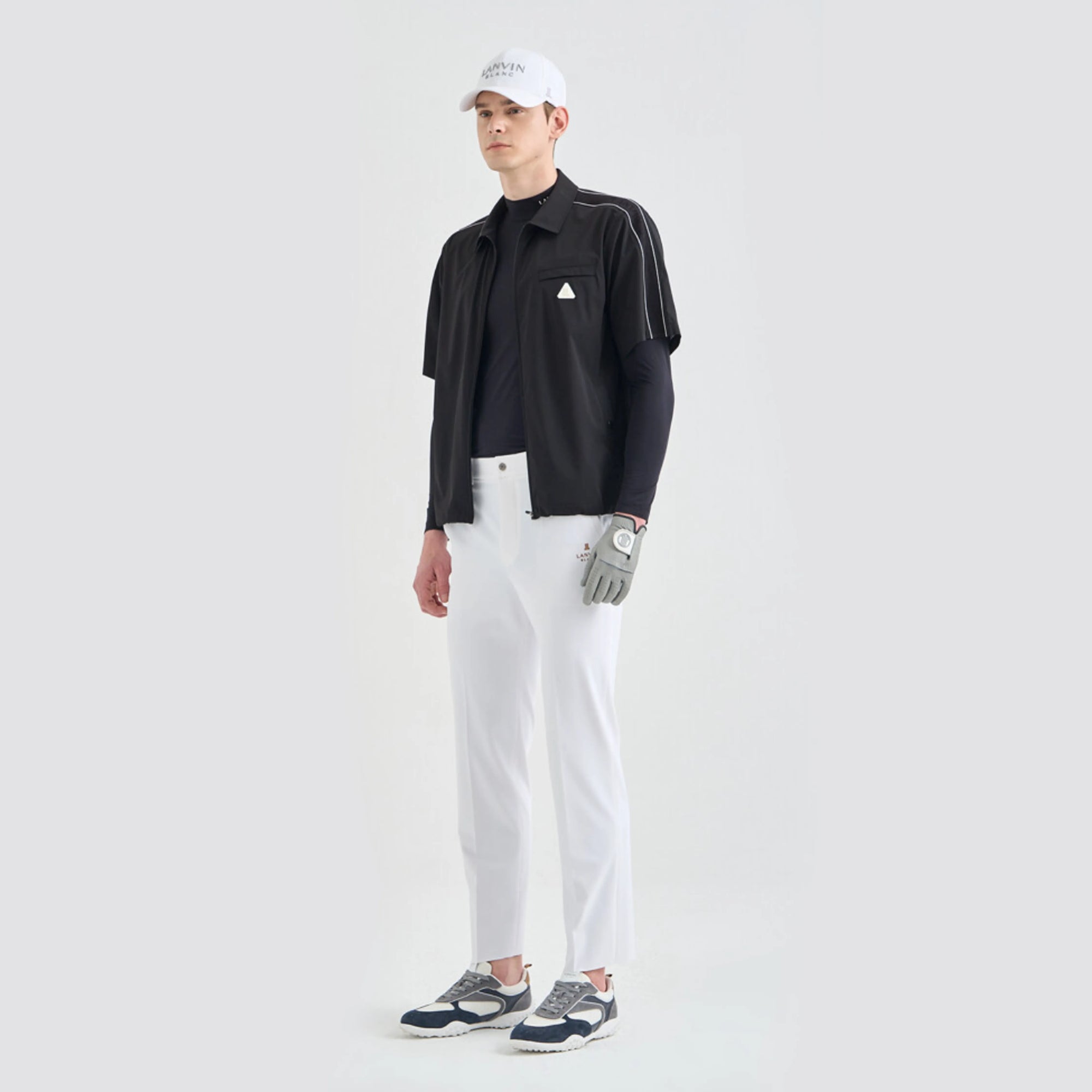 Men's Texture - Block Zip Jacket - Black - Erthe Golf