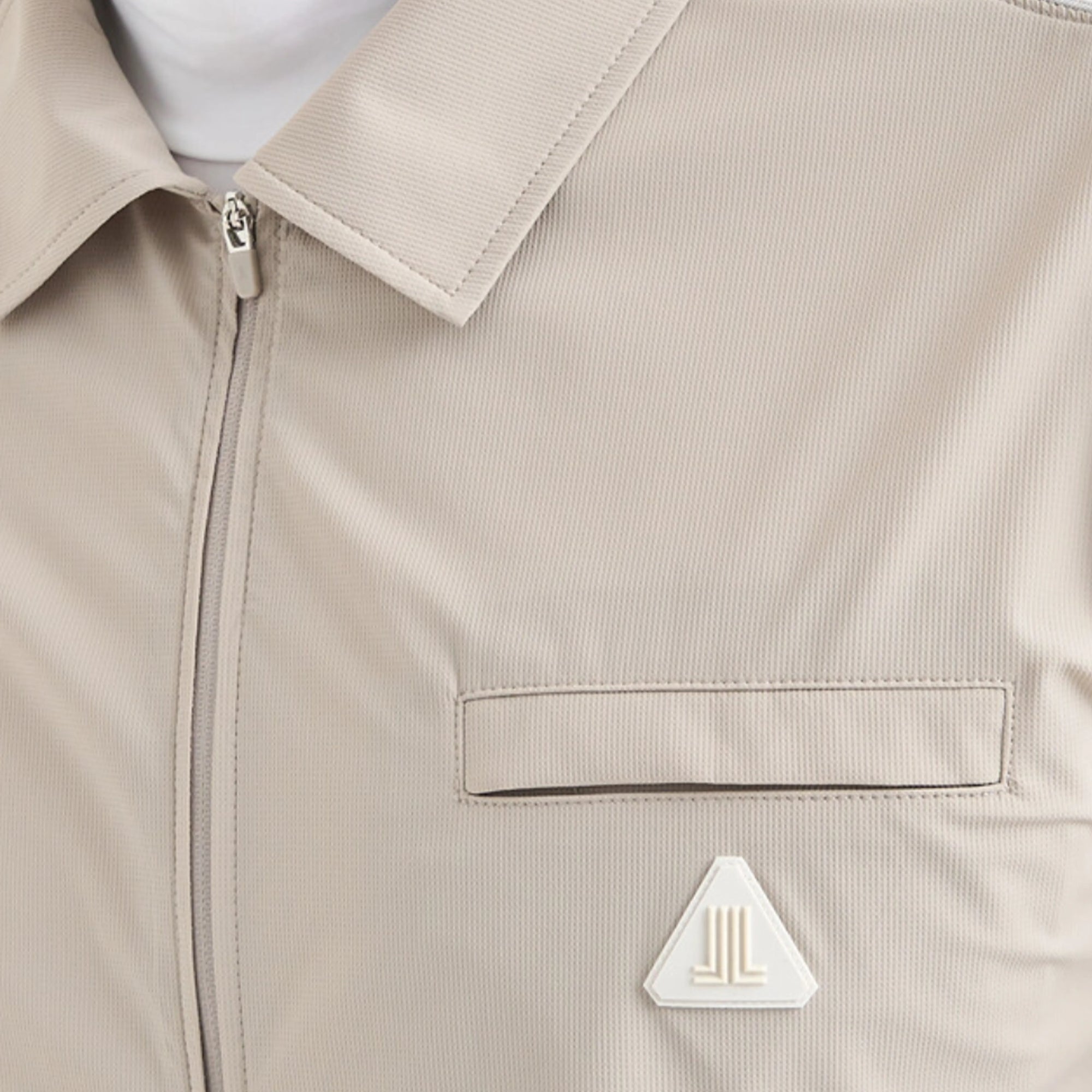 Men's Texture - Block Zip Jacket - Sepia Grey - Erthe Golf