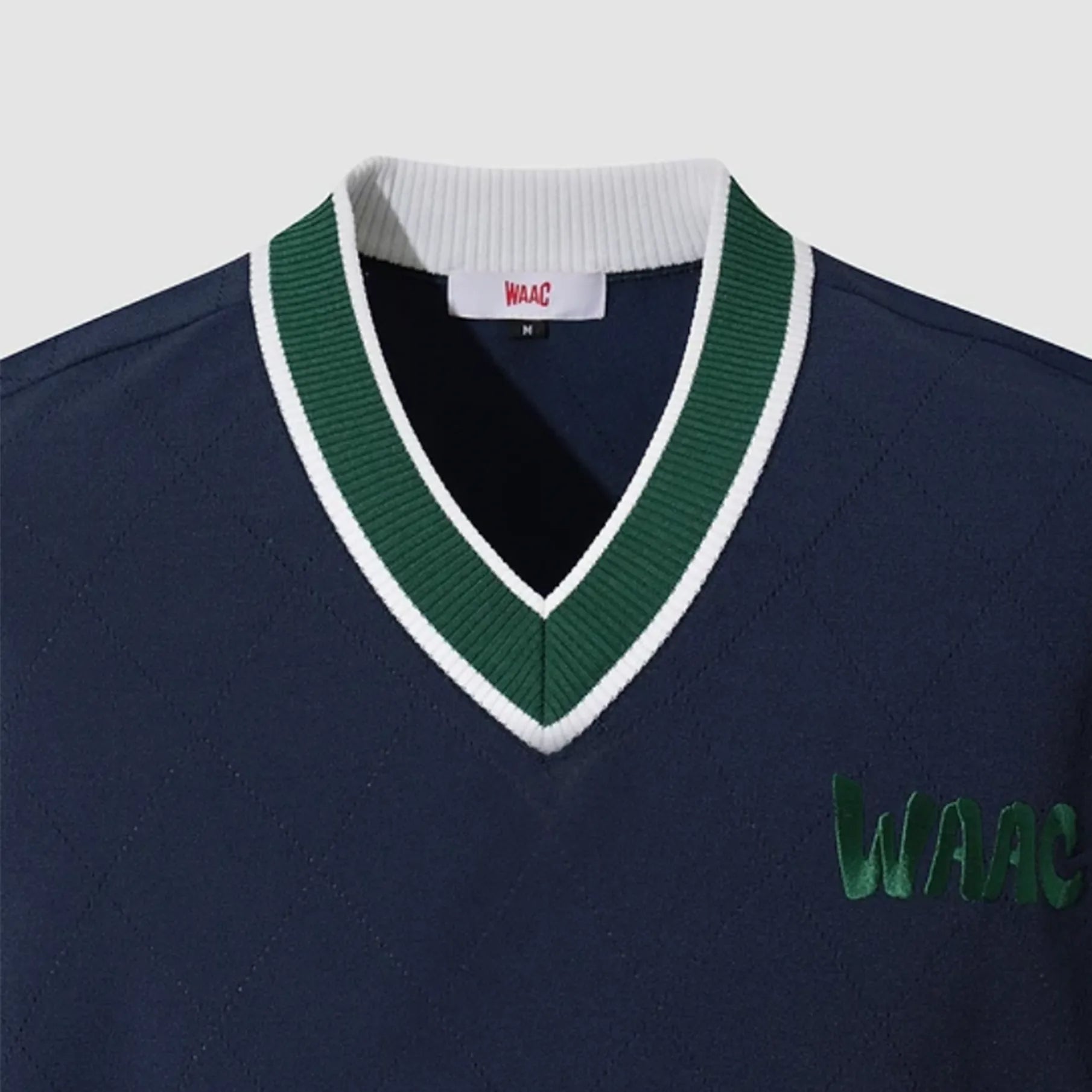 [WAAC x Eric] Men's V - Neck Knit Vest - Navy - Erthe Golf