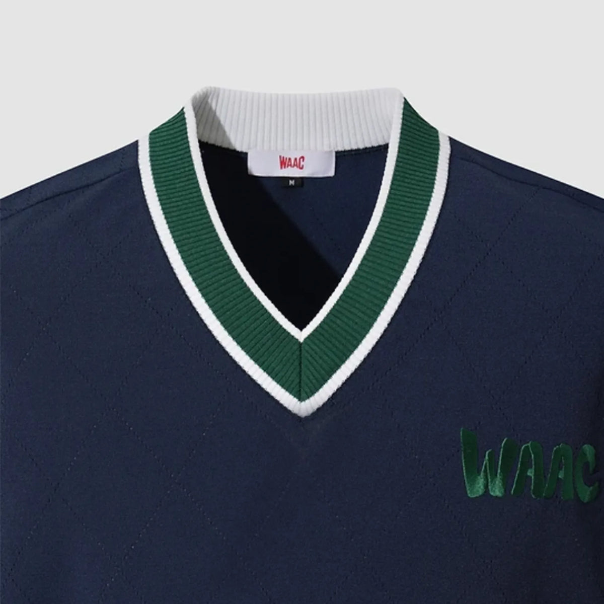 [WAAC x Eric] Men's V - Neck Knit Vest - Navy - Erthe Golf