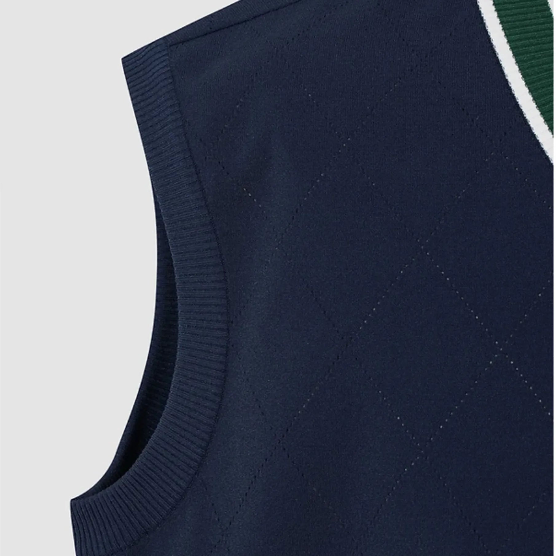 [WAAC x Eric] Men's V - Neck Knit Vest - Navy - Erthe Golf
