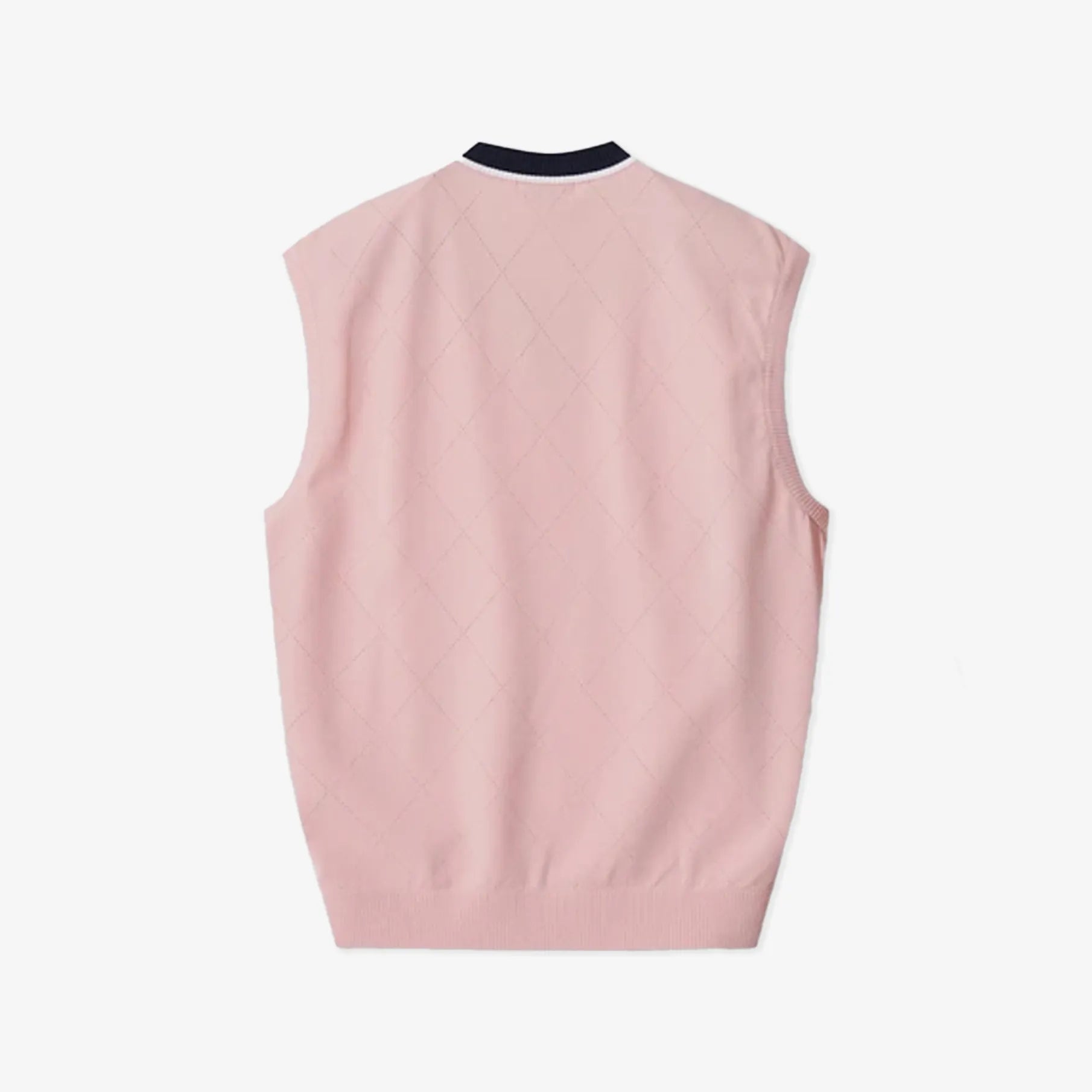 [WAAC x Eric] Men's V - Neck Knit Vest - Pink - Erthe Golf