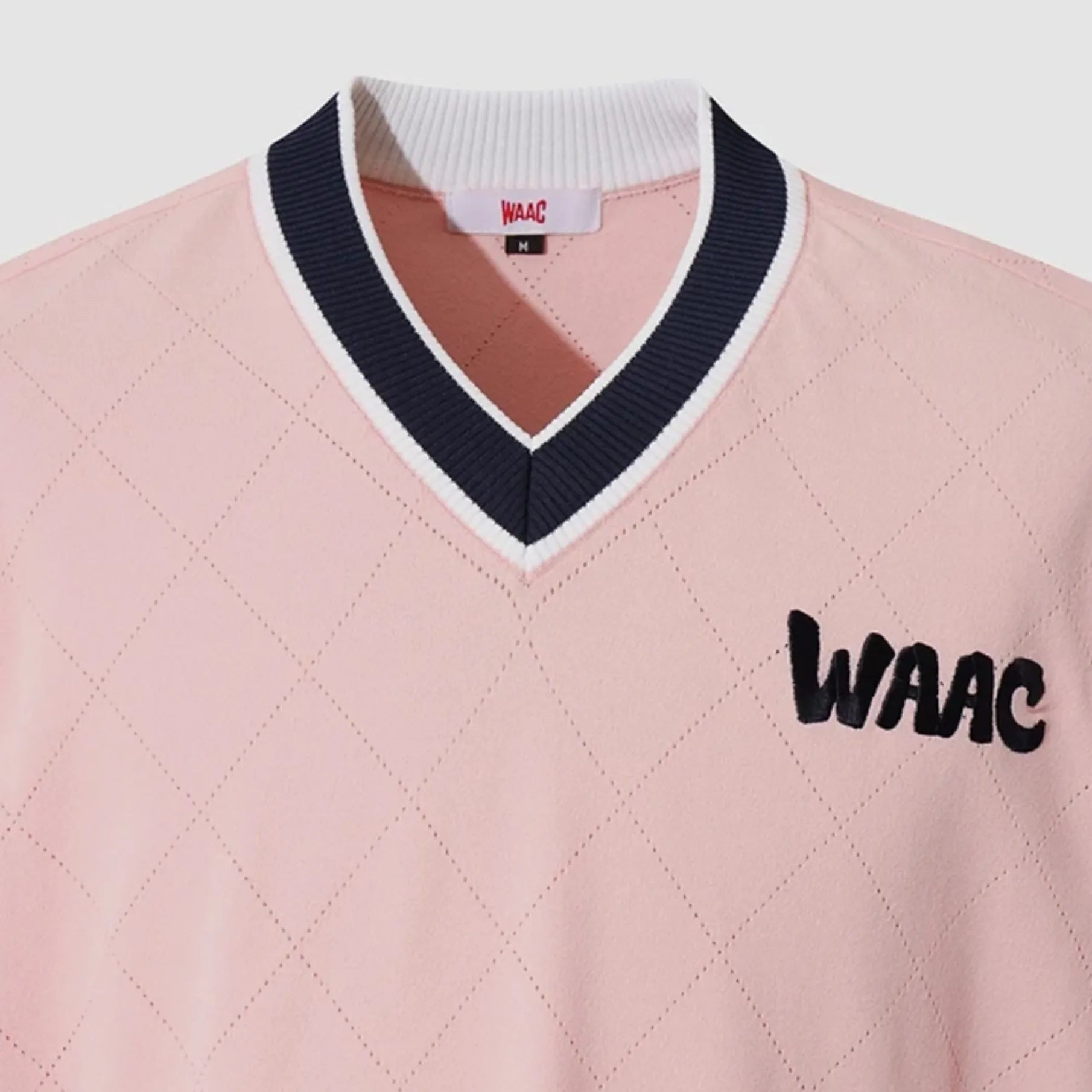 [WAAC x Eric] Men's V - Neck Knit Vest - Pink - Erthe Golf