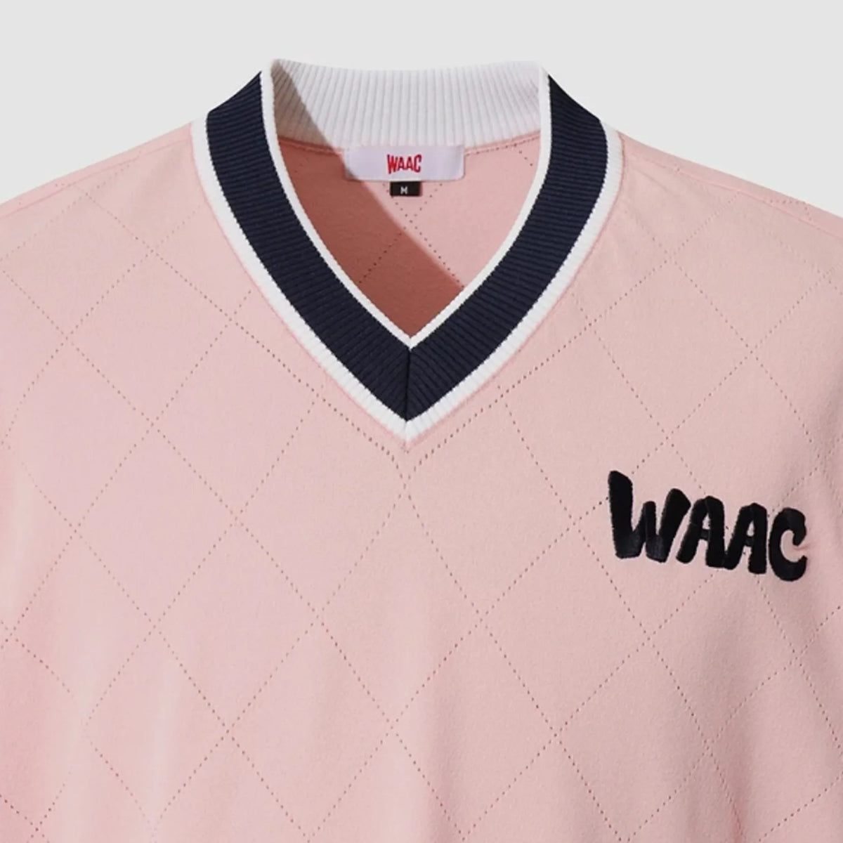 [WAAC x Eric] Men's V - Neck Knit Vest - Pink - Erthe Golf