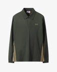 Men's Woven Hybrid Polo - Khaki - Erthe Golf