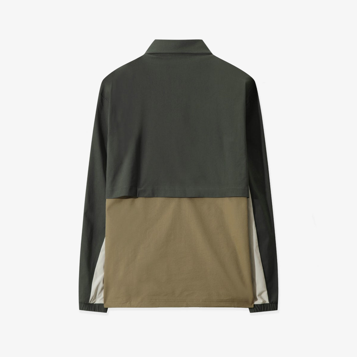 Men's Woven Hybrid Polo - Khaki - Erthe Golf