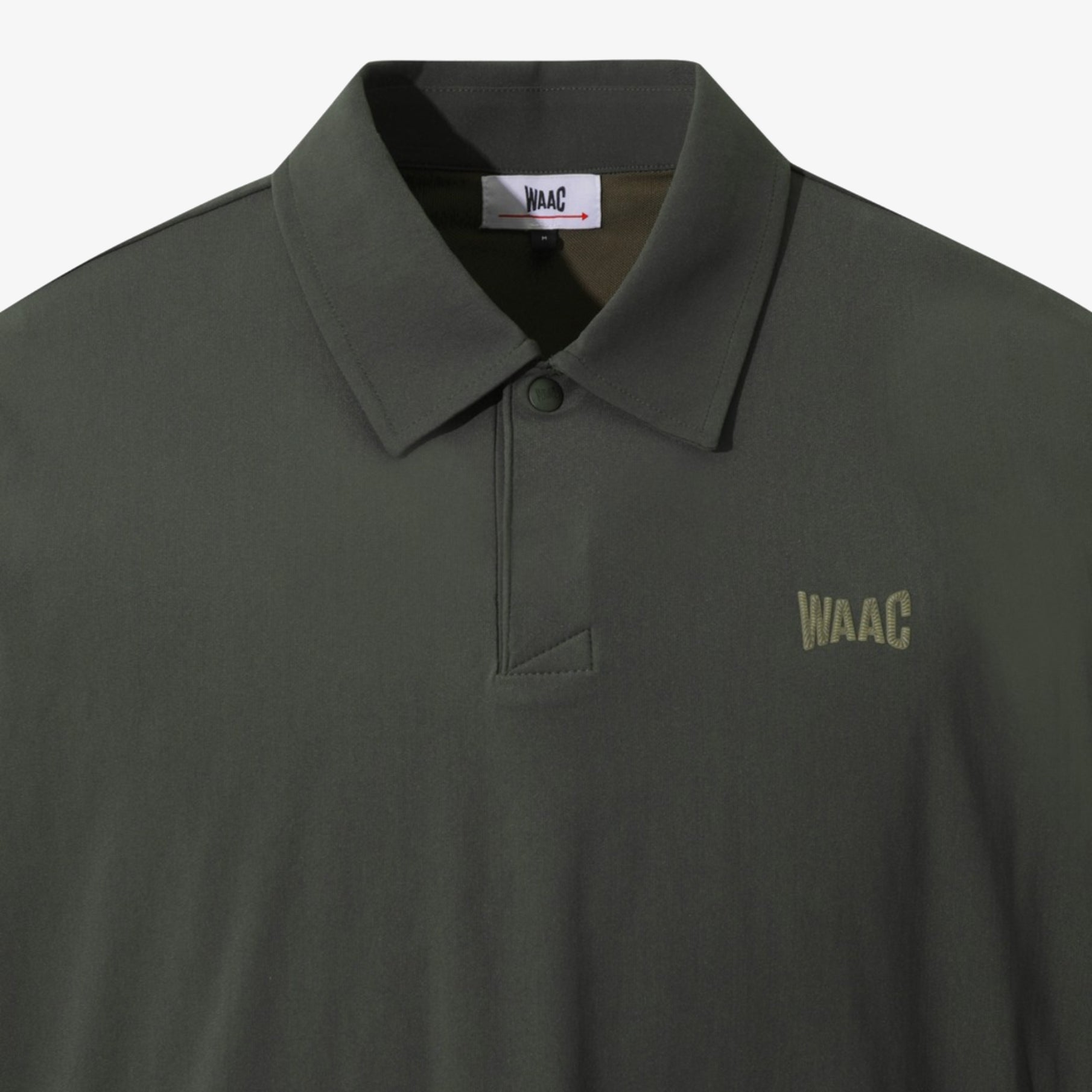 Men's Woven Hybrid Polo - Khaki - Erthe Golf