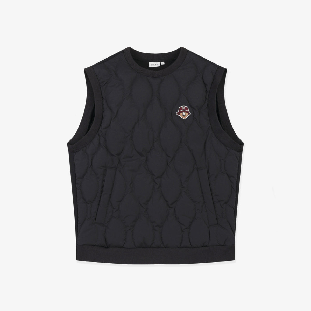 Men's Hybrid Down Vest - Black - Erthe Golf