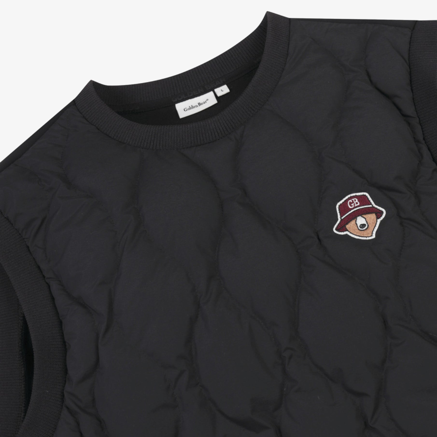 Men's Hybrid Down Vest - Black - Erthe Golf