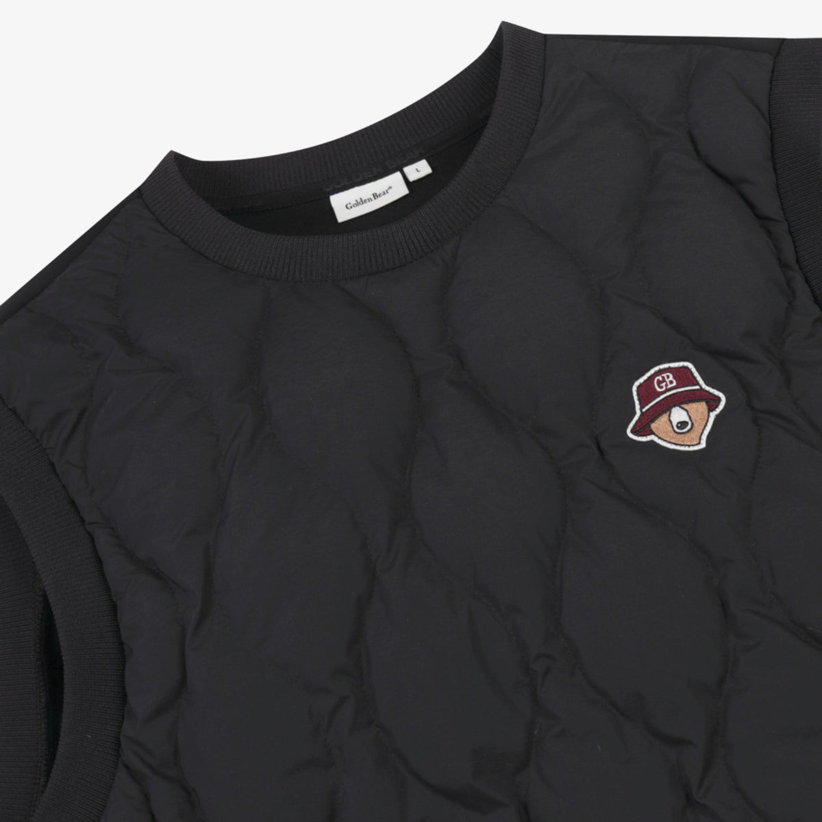 Men's Hybrid Down Vest - Black - Erthe Golf