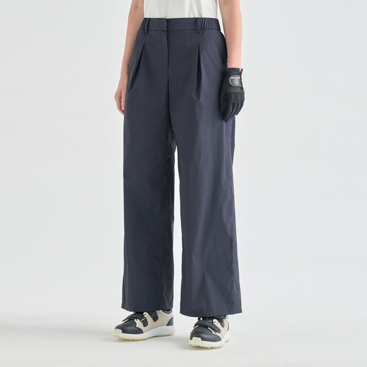 Women's Stretch Wide-Leg Pants - Dark Navy
