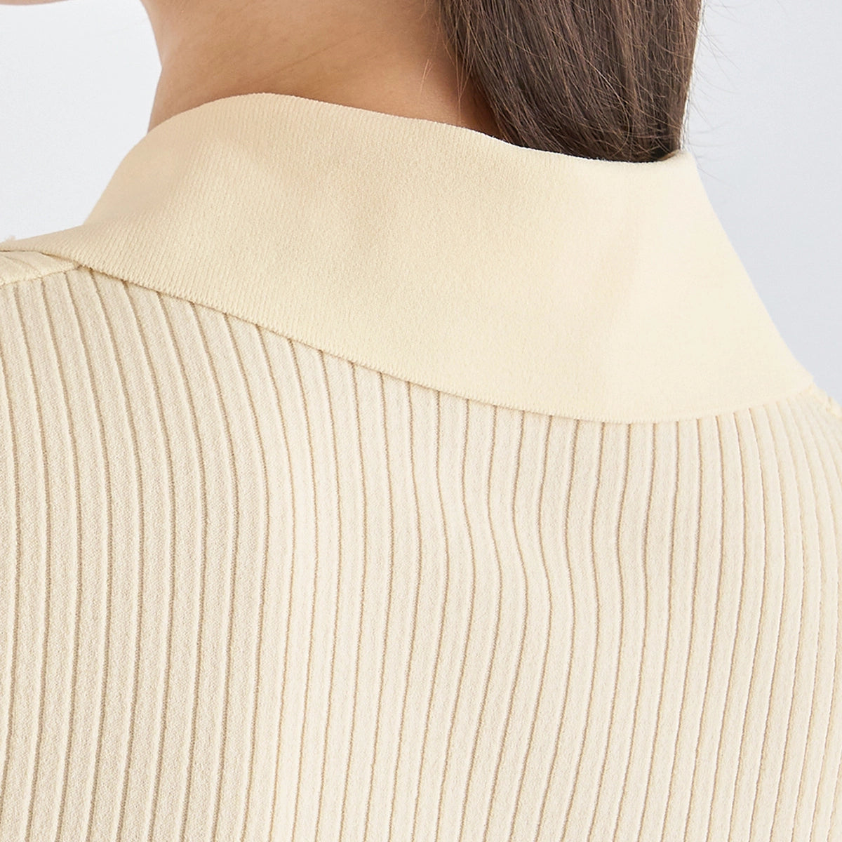 Women's Ribbed Sleeveless Knit Top - Cream