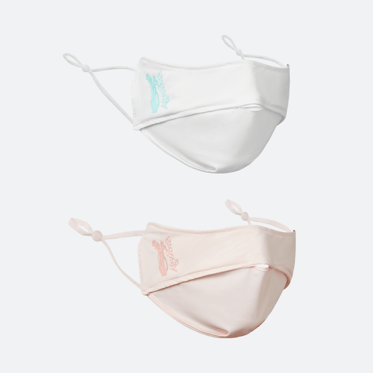 Women's Sun Protection Arm and Face Mask Set - Pink - Erthe Golf